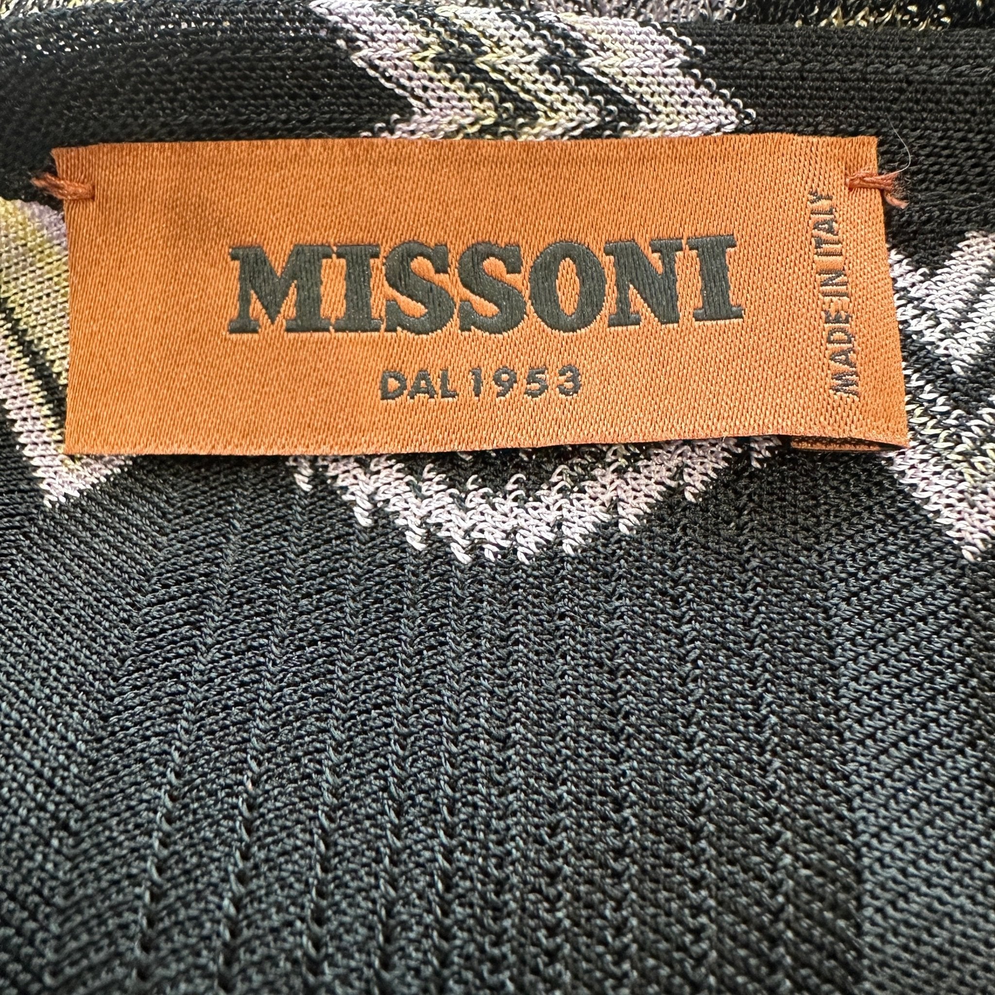 NEW Missoni Black Zigzag Short Sleeve Dress RRP £700 | Authentic Preloved