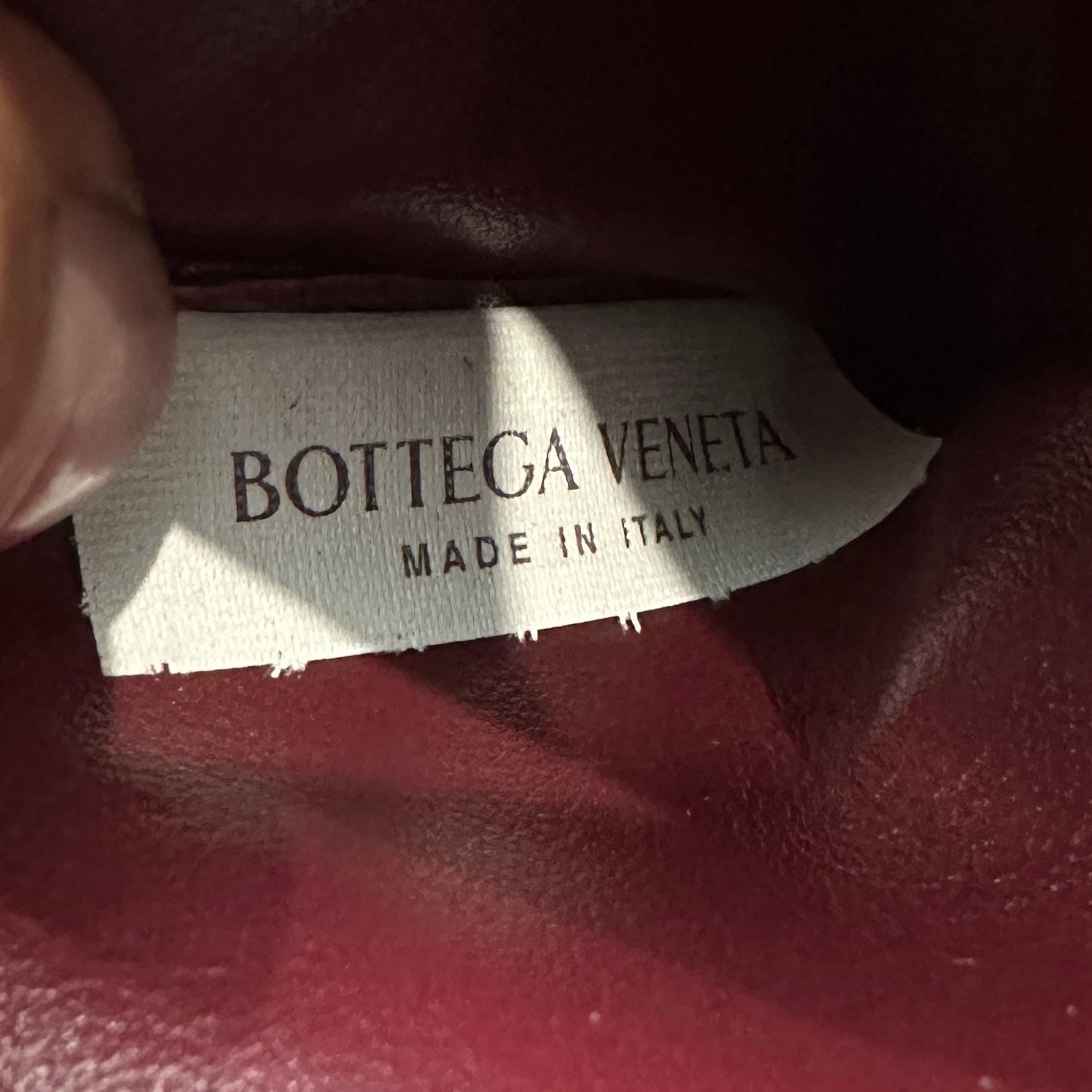 Bottega Veneta Intreciatto Concert Crossbody Bag in Burgundy (RRP £1730) | Authentic Preloved