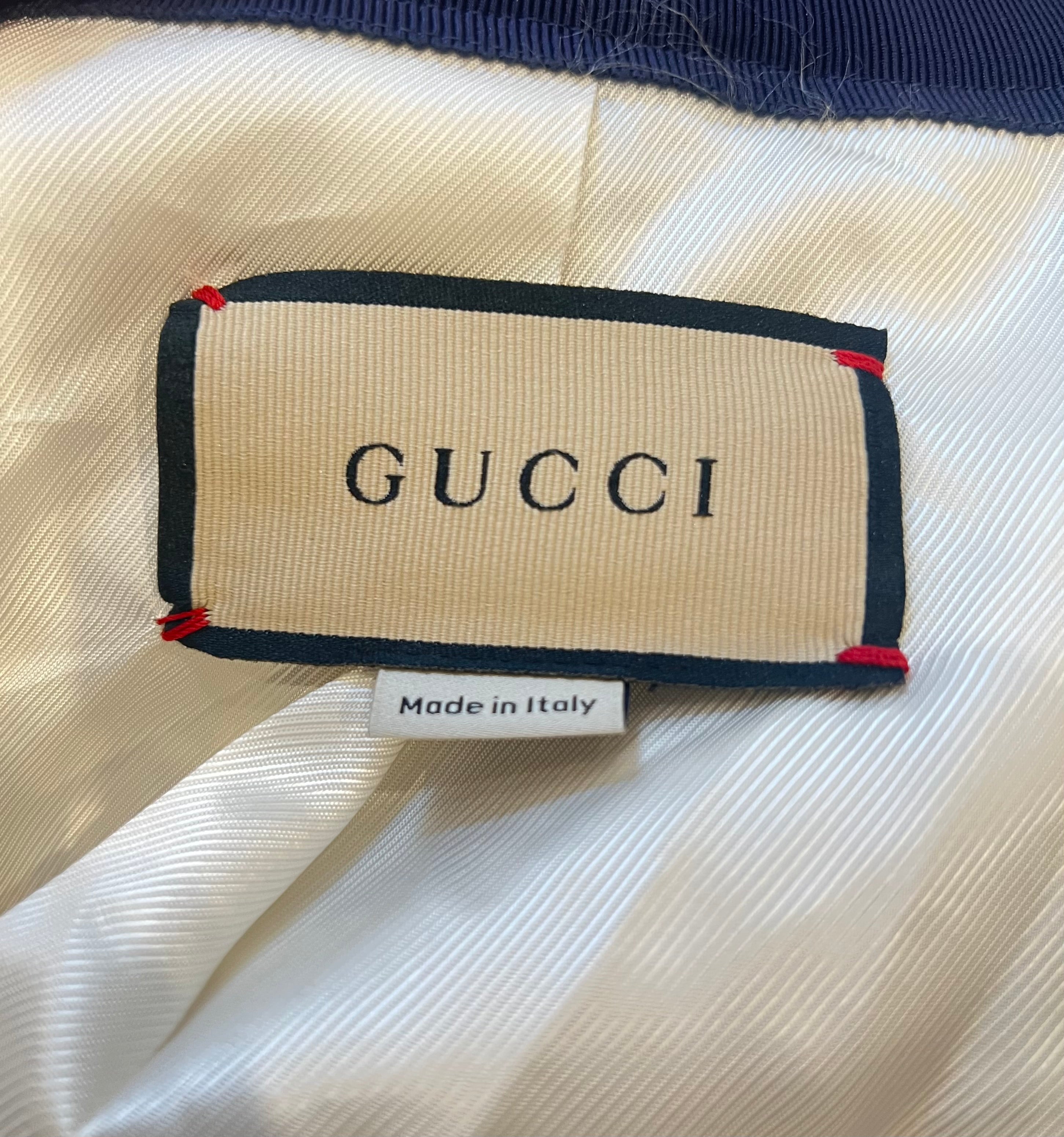 Gucci Gold and Navy Boucle blazer RRP £2000 | Authentic Preloved