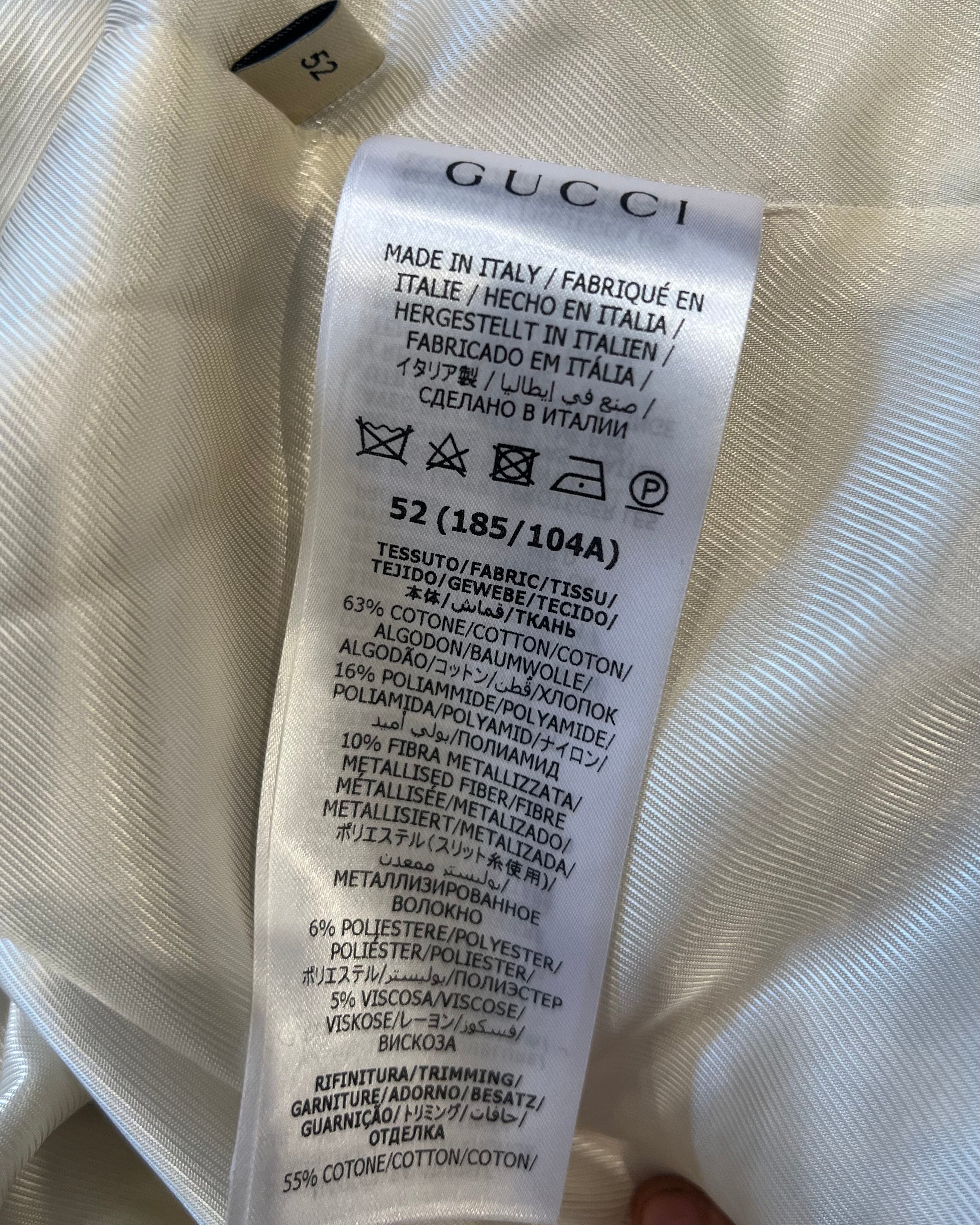 Gucci Gold and Navy Boucle blazer RRP £2000 | Authentic Preloved