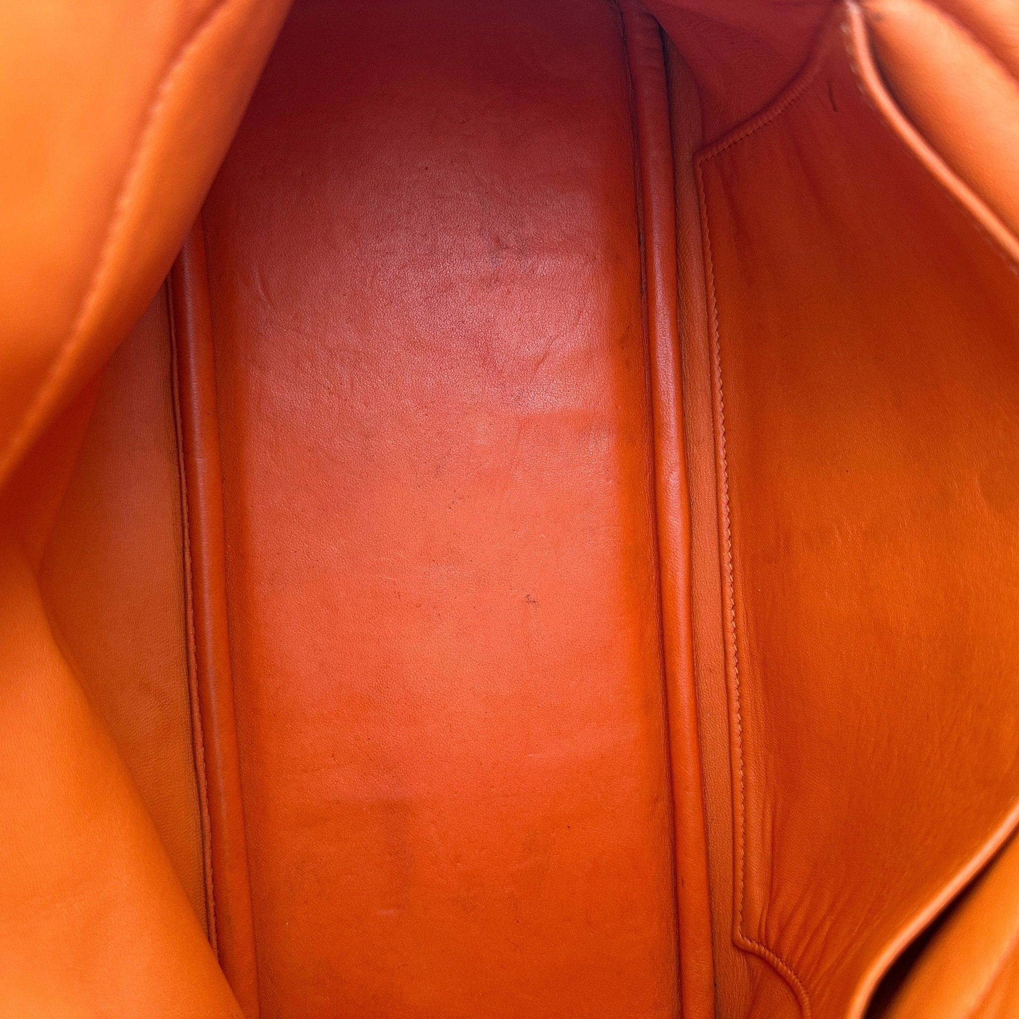 Hermès Orange Bolide 31 Bag in Togo leather and Palladium Hardware | Authentic Preloved - Reloved Again