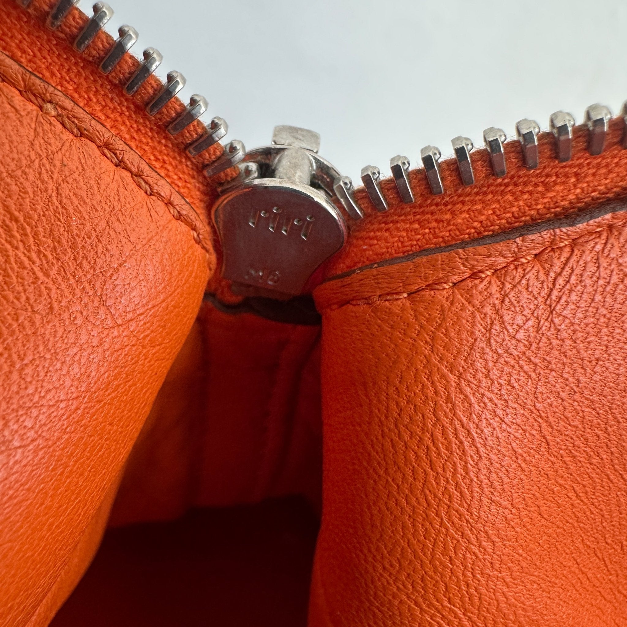 Hermès Orange Bolide 31 Bag in Togo leather and Palladium Hardware | Authentic Preloved - Reloved Again