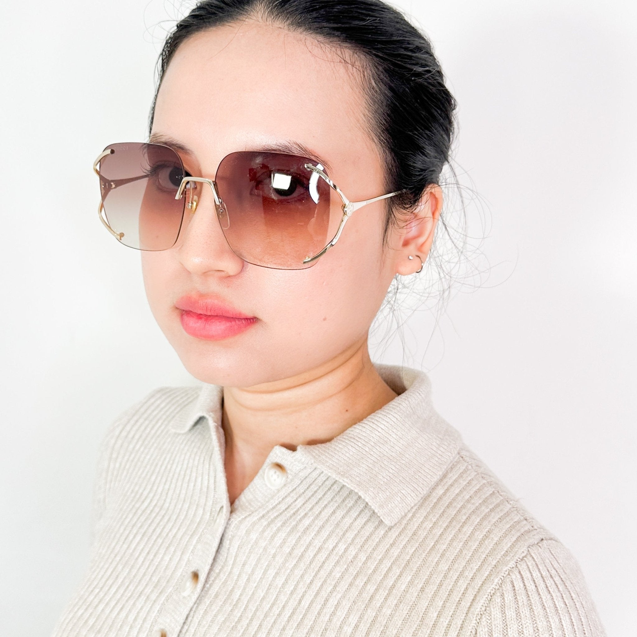 Gucci Brown tinted Sunglasses RRP £249 | Authentic Preloved - Reloved Again