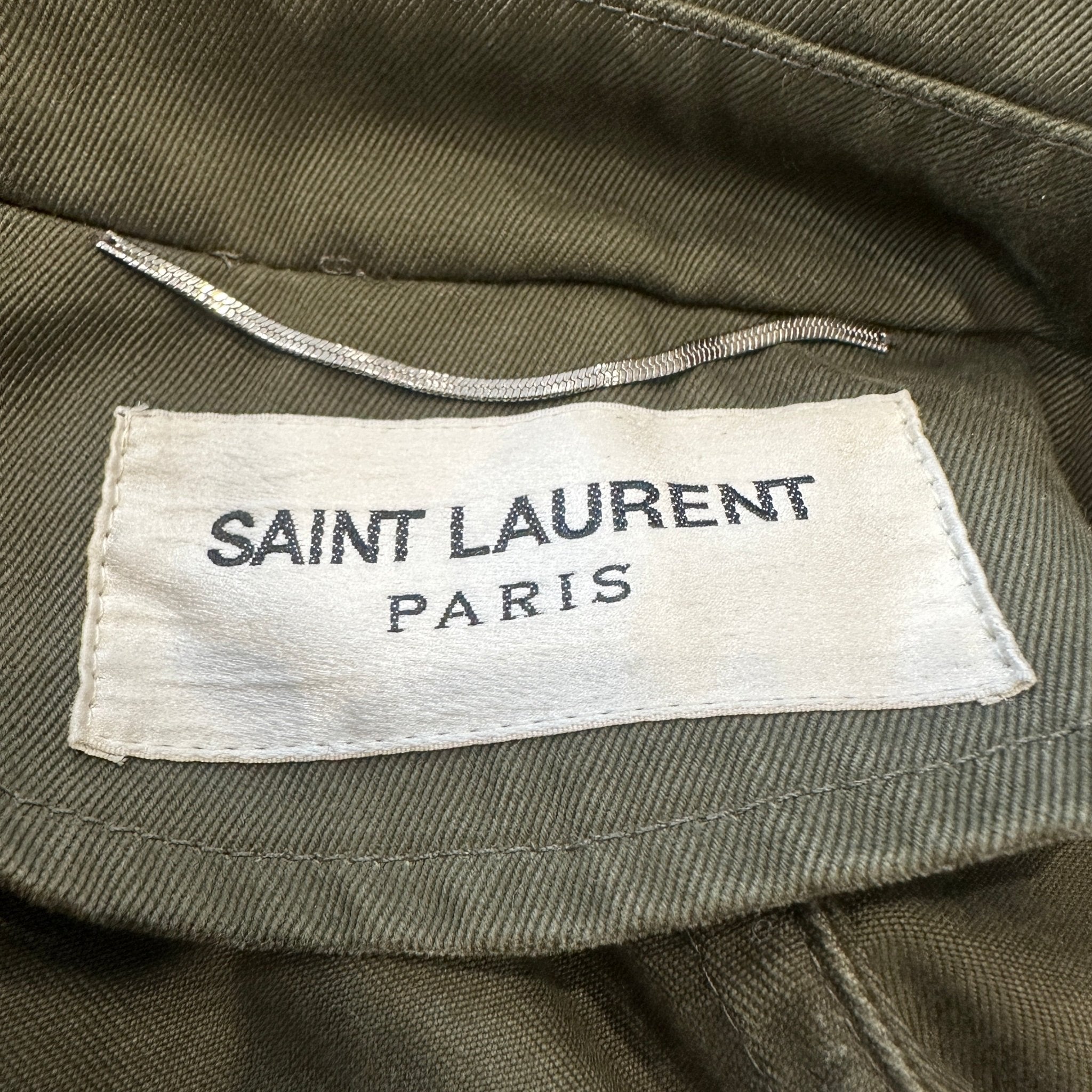 Saint Laurent Paris Khaki Green Cargo Cape RRP £1700 | Authentic Preloved - Reloved Again