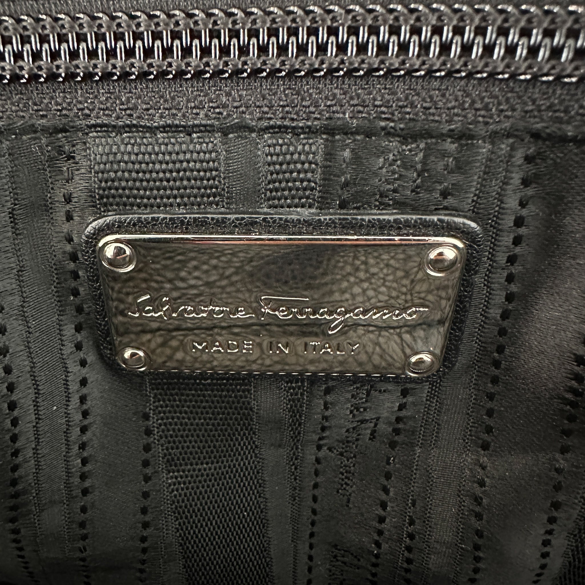 Salvatore Ferragamo Black Sofia Two - Way Bag with Crossbody Strap RRP £1400 | Authentic Preloved - Reloved Again