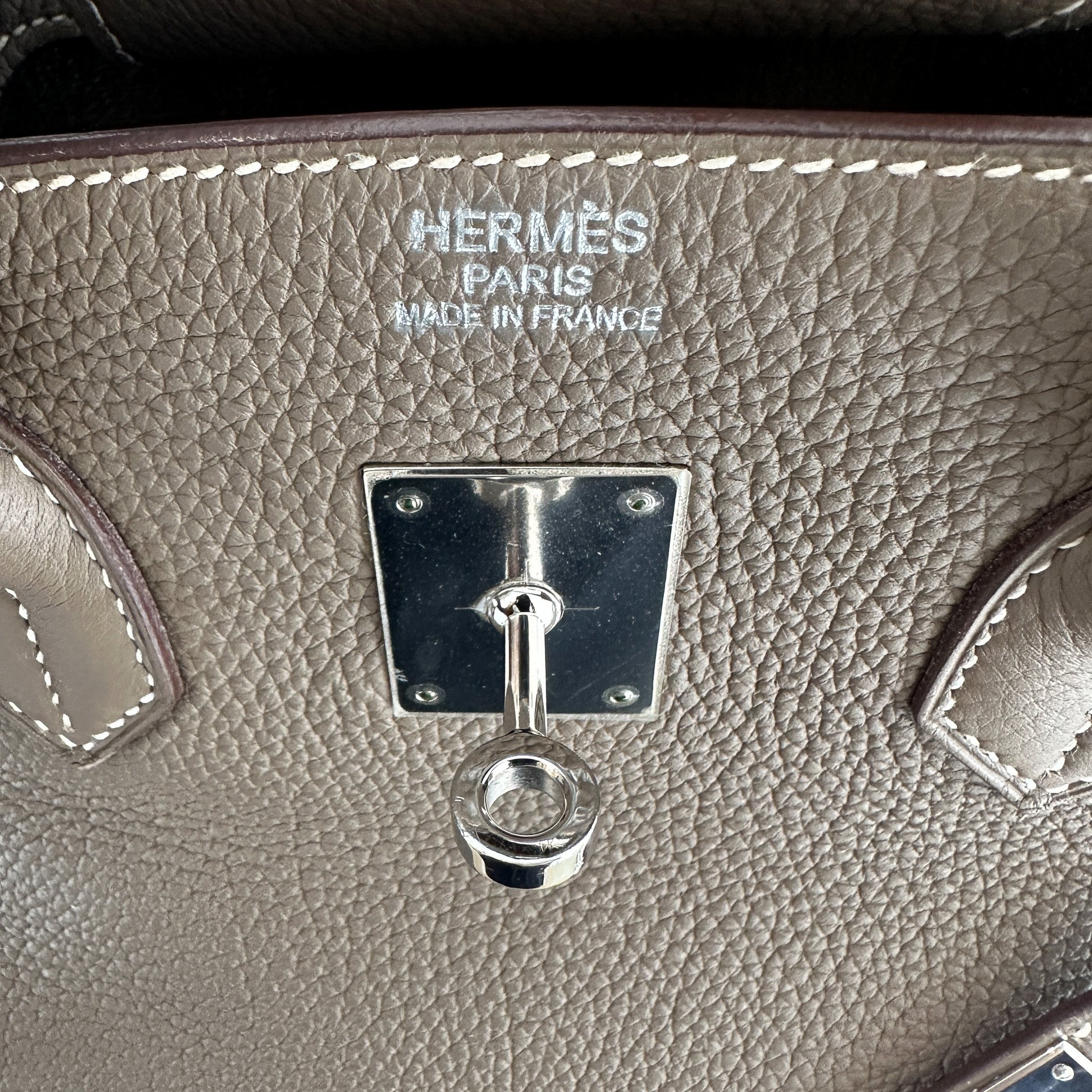 Hermes Birkin 35 Retourne Togo Etoupe with Palladium Hardware | Authentic Preloved - Reloved Again