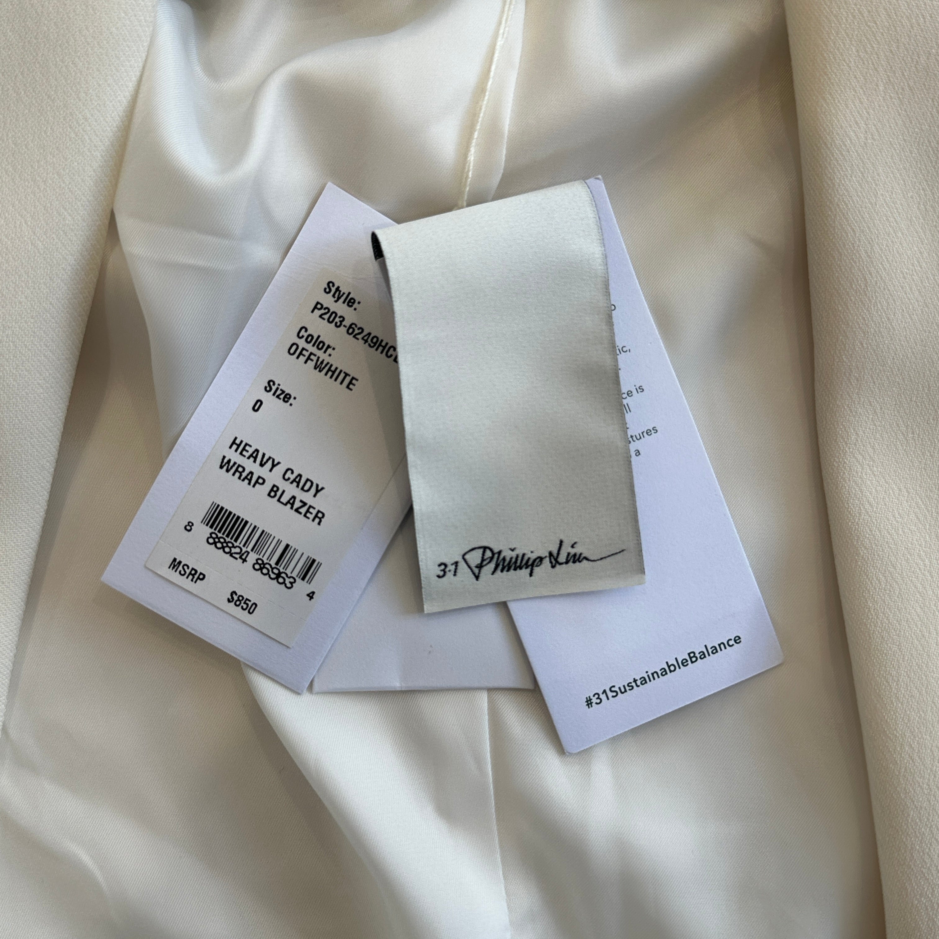 Phillip Lim Cream Wrap Jacket (RRP £640) | Authentic Preloved