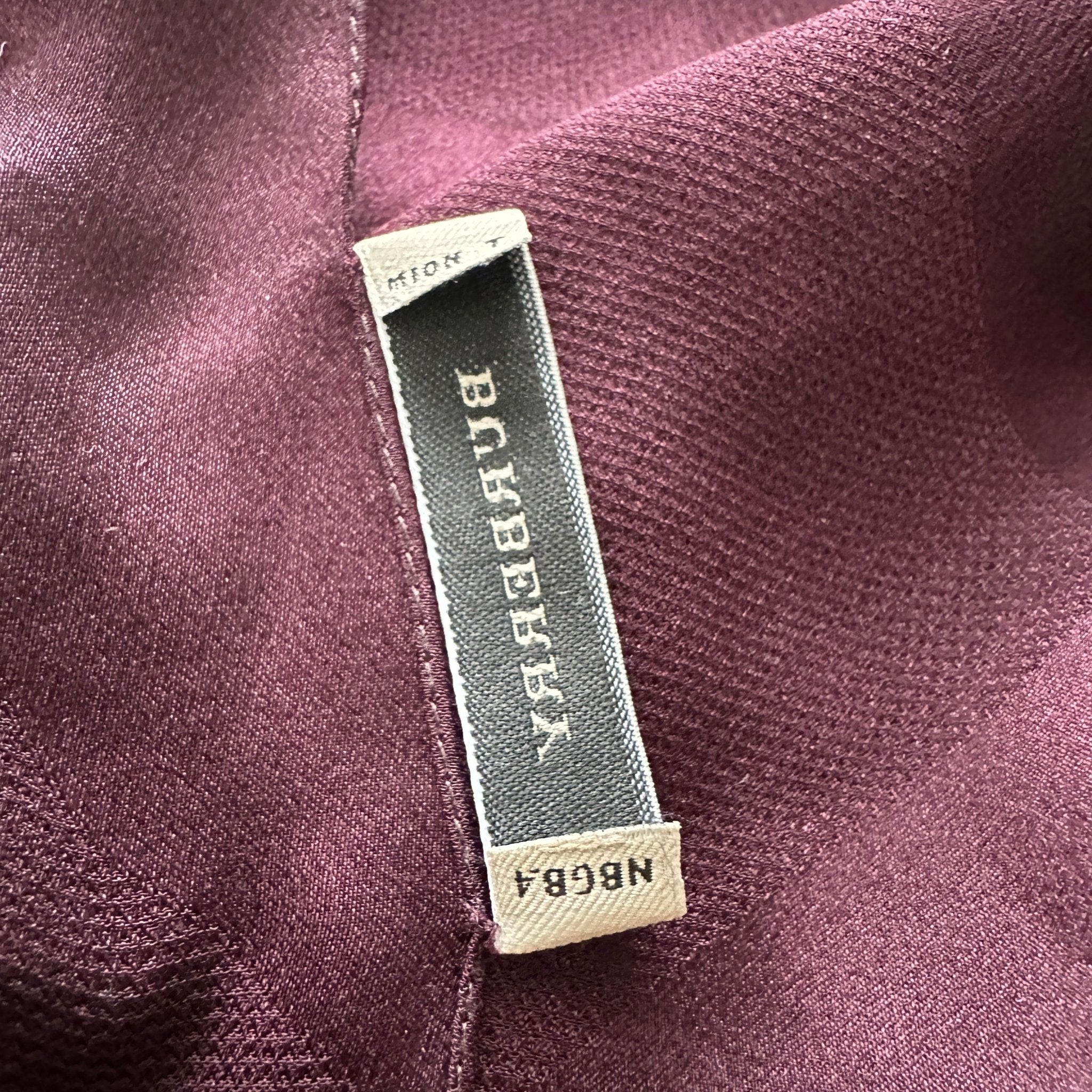 Burberry Burgundy Check Silk Scarf RRP £445 | Authentic Preloved FINAL SALE - Reloved Again