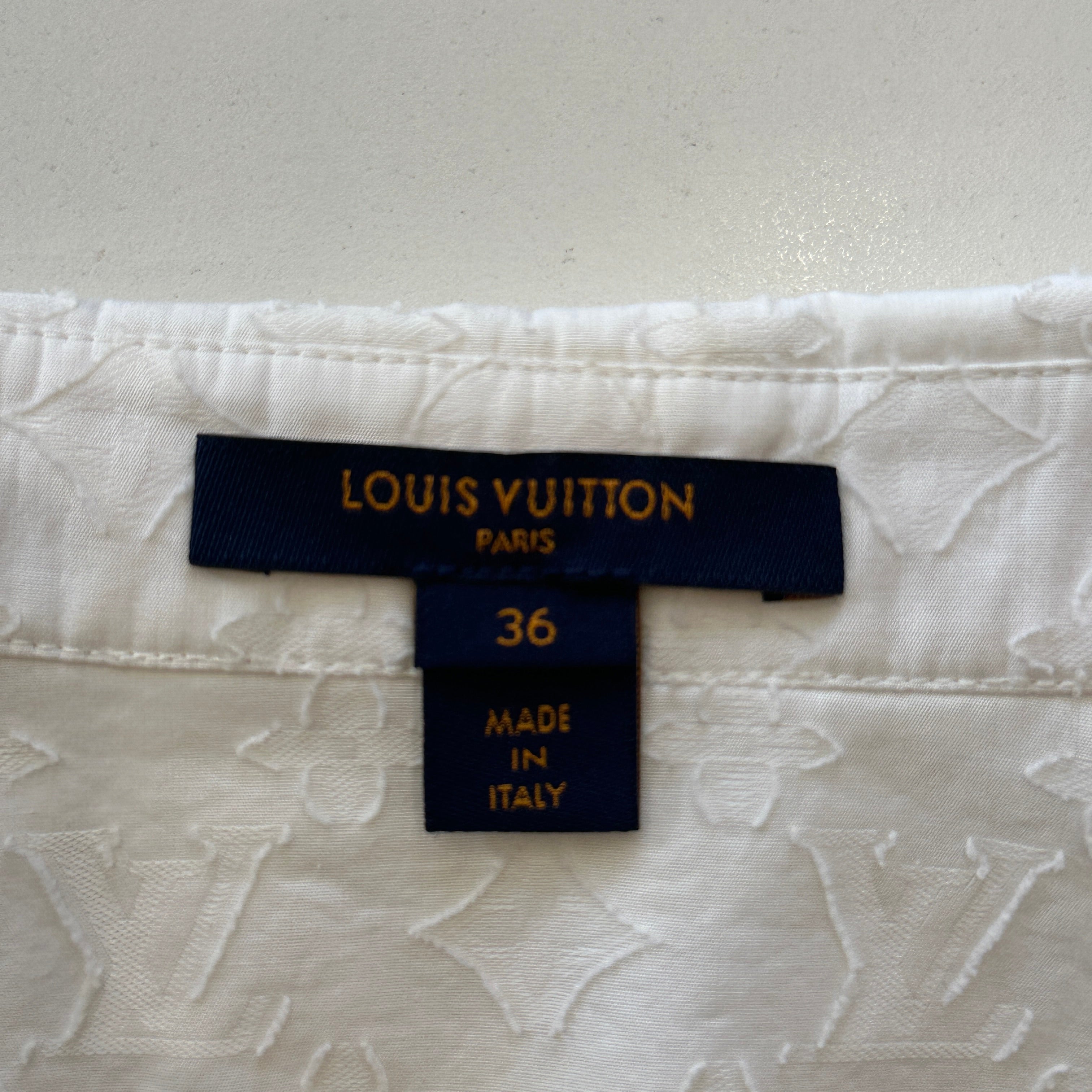 Louis Vuitton Textured Monogram Shirt (RRP £1,710) | Authentic Preloved