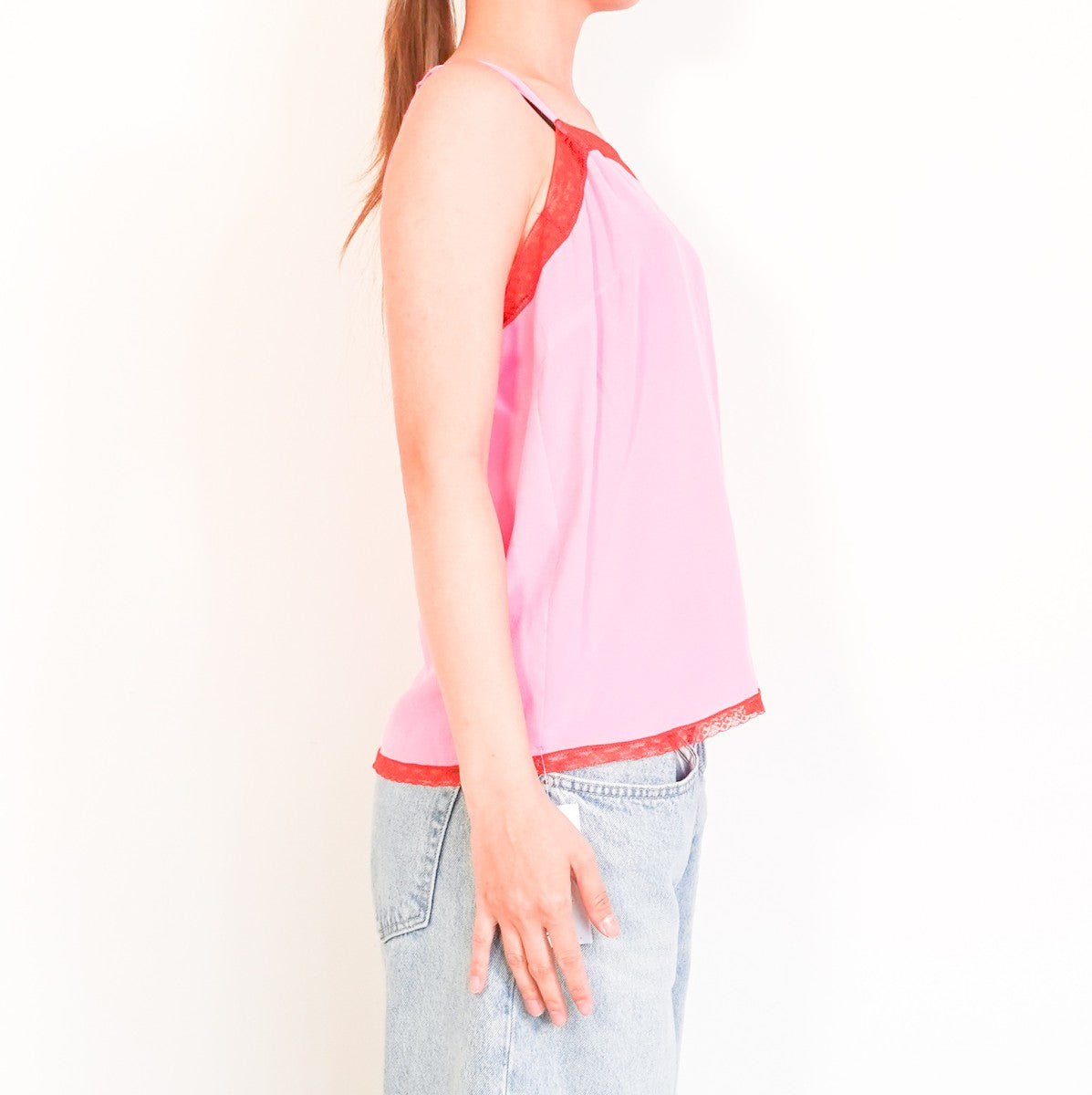 Carmen pink silk vest RRP £170