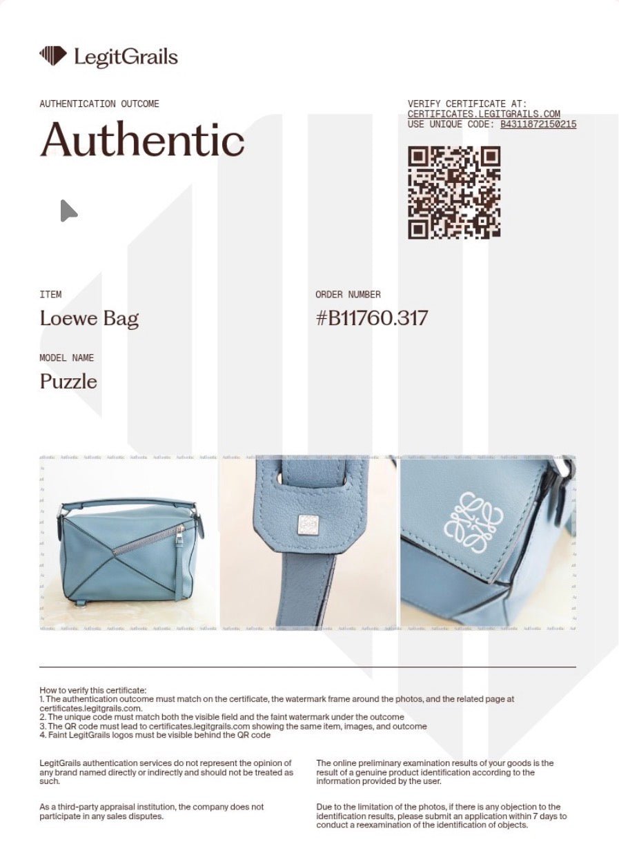 Loewe Small Puzzle Bag RRP £2,700 | Authentic Preloved - Reloved Again