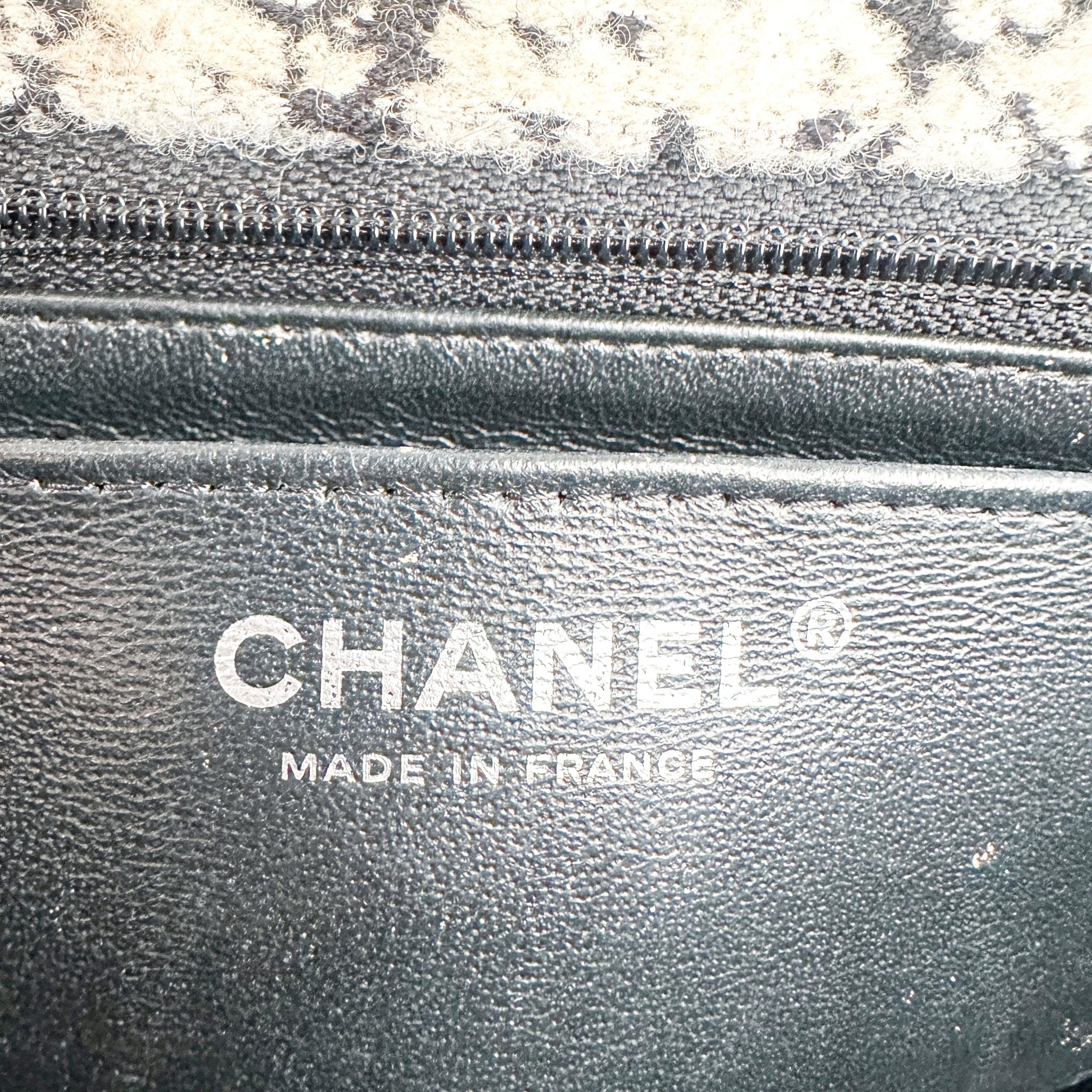 Chanel White & Black Tweed Single Flap Small Box Bag RRP £4800 | Authentic Preloved - Reloved Again