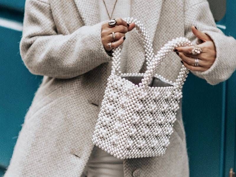 Shrimps Antonia Purple Faux-Pearl Tote Bag (RRP £550) | Authentic Preloved - Reloved Again