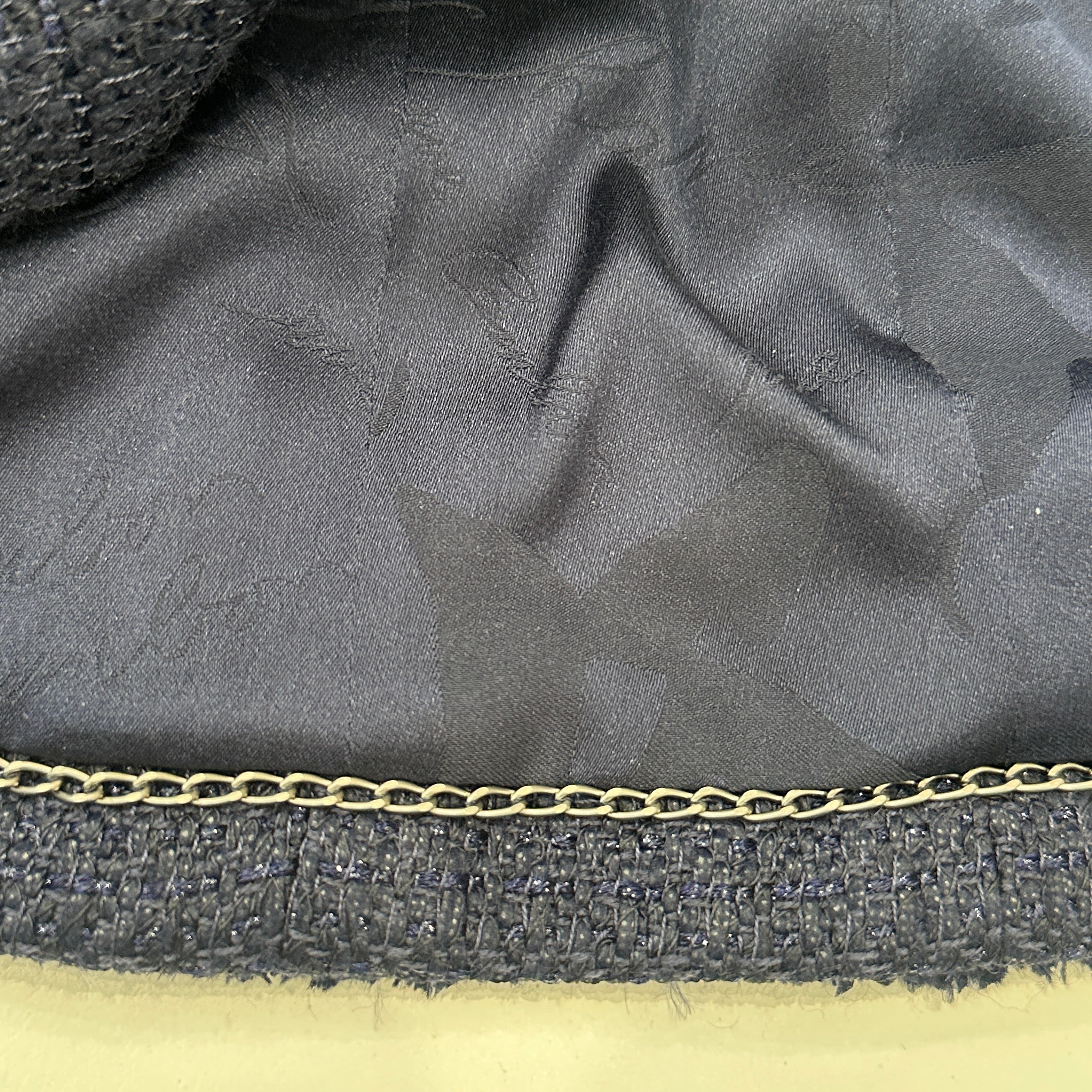 Chanel Navy Blue Boucle Zip Jacket RRP £3000 | Authentic Preloved