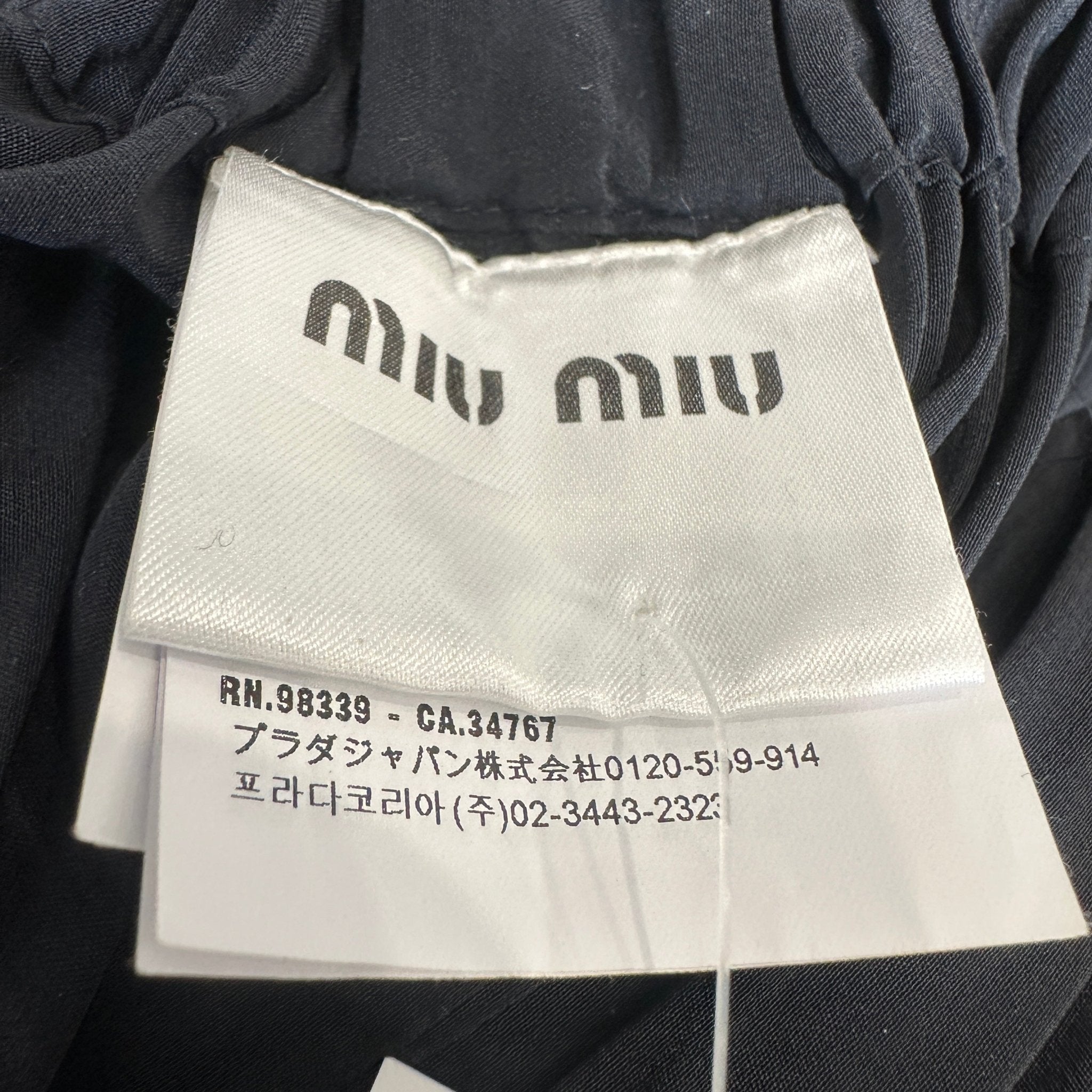 Miu Miu Pleated Midi Skirt in Navy RRP £2000 | Authentic Preloved - Reloved Again