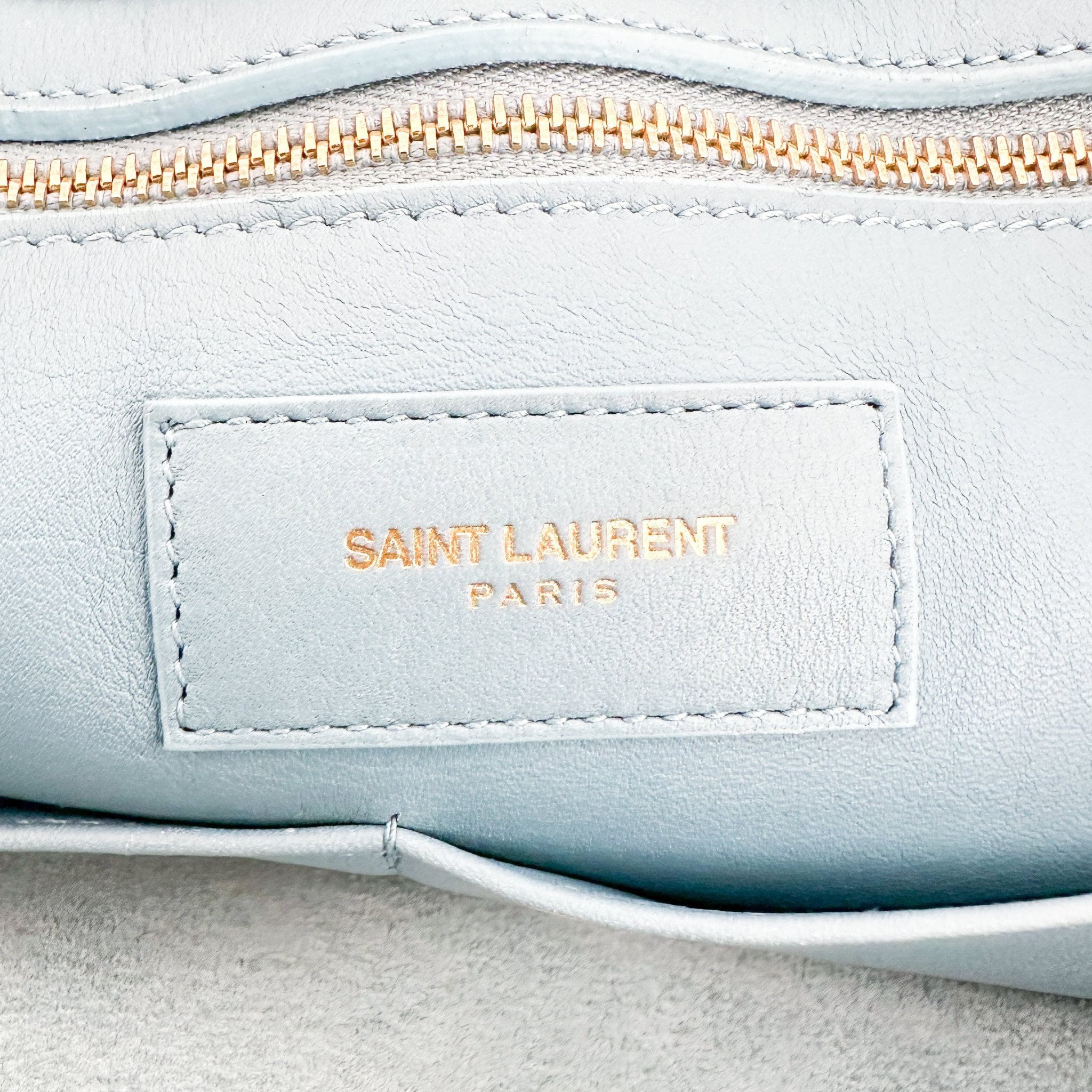 Saint Laurent Y Ligne Cabas Bag in Light Blue RRP £1800 | Authentic Preloved - Reloved Again