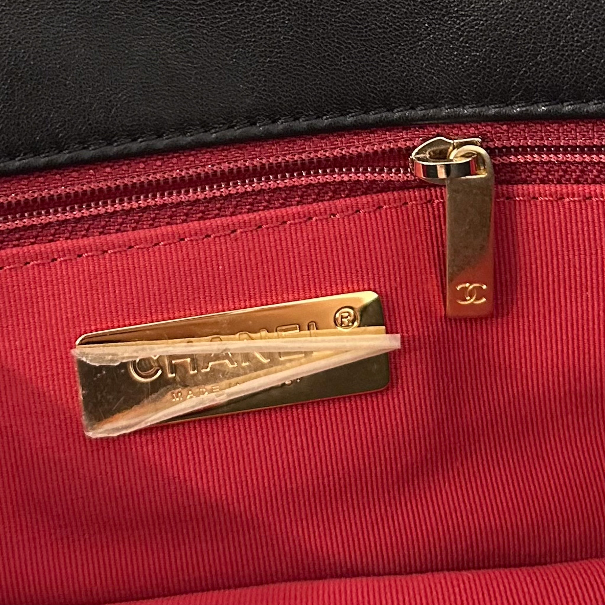 Chanel 19 Black Lambskin Large Single Flap Bag RRP £5500 | Authentic Preloved - Reloved Again