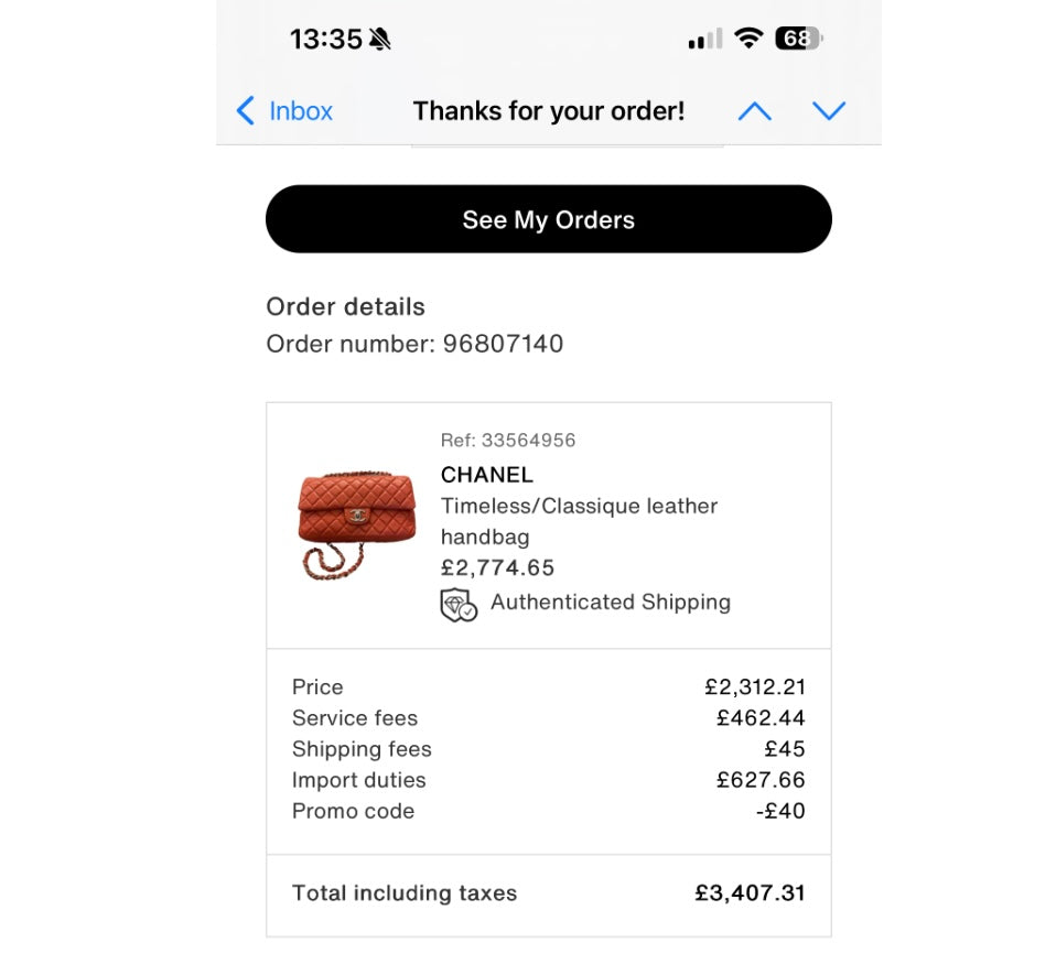 Chanel Classic Medium Flap Bag in Red | Authentic Preloved - Reloved Again