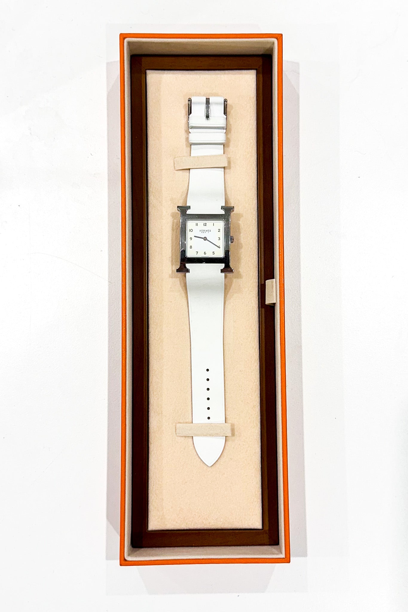 Hermés Heure H Watch in White RRP £2999 | Authentic Preloved - Reloved Again