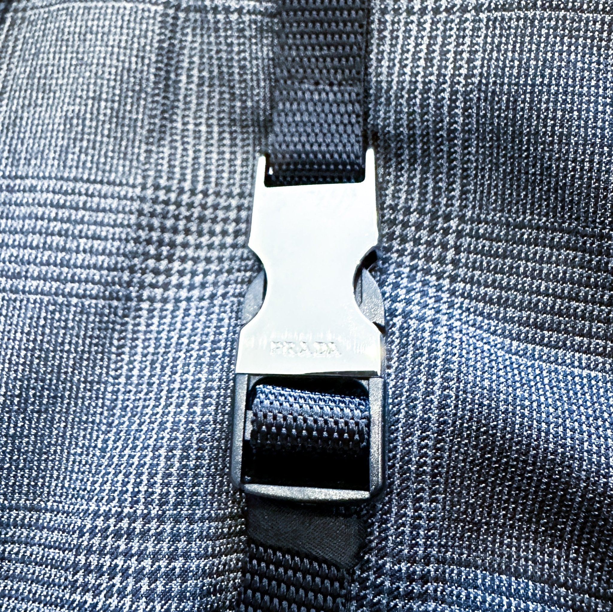 Prada Grey Herringbone Cuffed Jogger Trousers with Metal Buckles RRP £1.5K | Authentic Preloved - Reloved Again