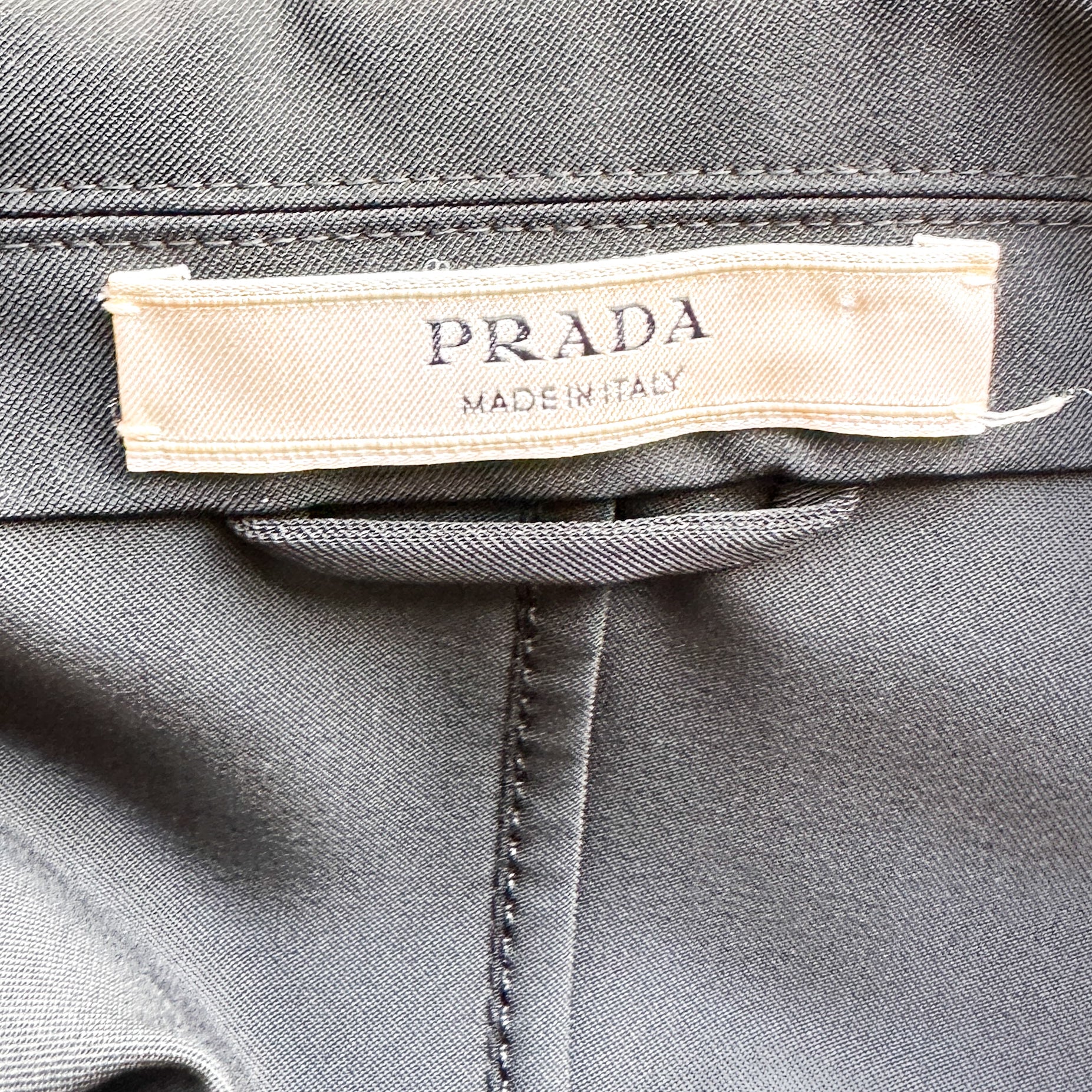 Prada Black Notch Collar Button Up Blazer RRP £495| Authentic Preloved - Reloved Again