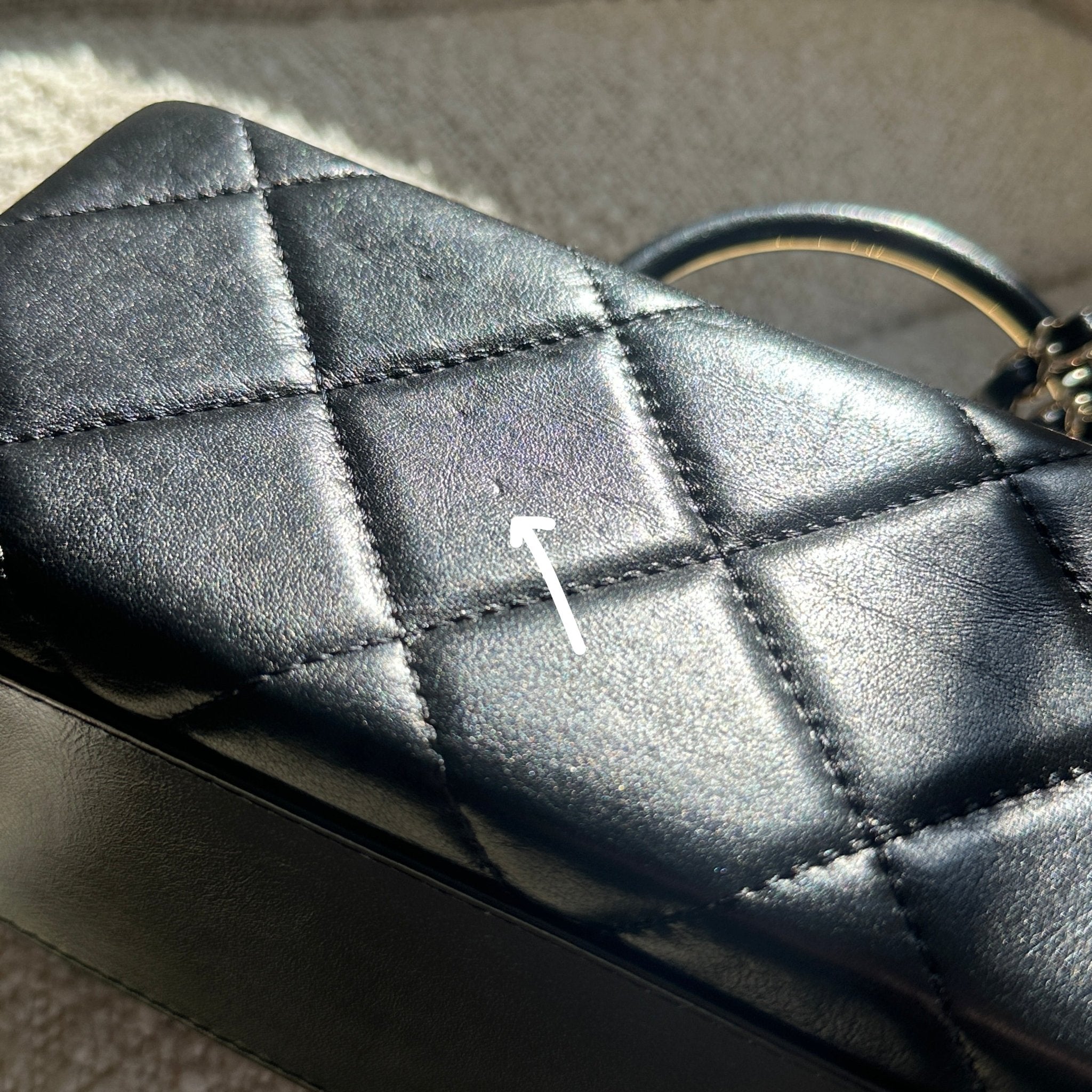 Chanel Shiny Calfskin Quilted Top Handle Box Bag | Authentic Preloved - Reloved Again