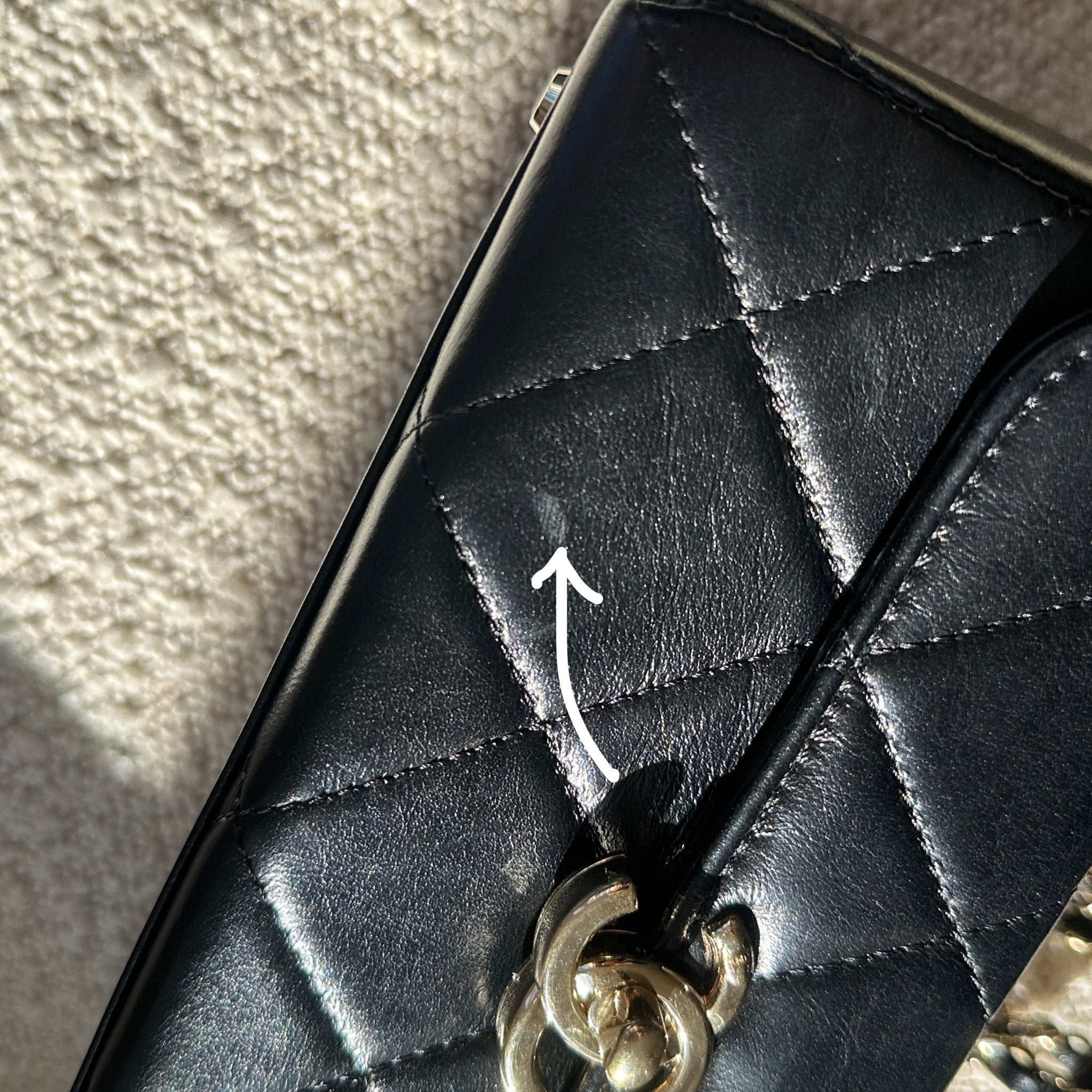 Chanel Shiny Calfskin Quilted Top Handle Box Bag | Authentic Preloved - Reloved Again
