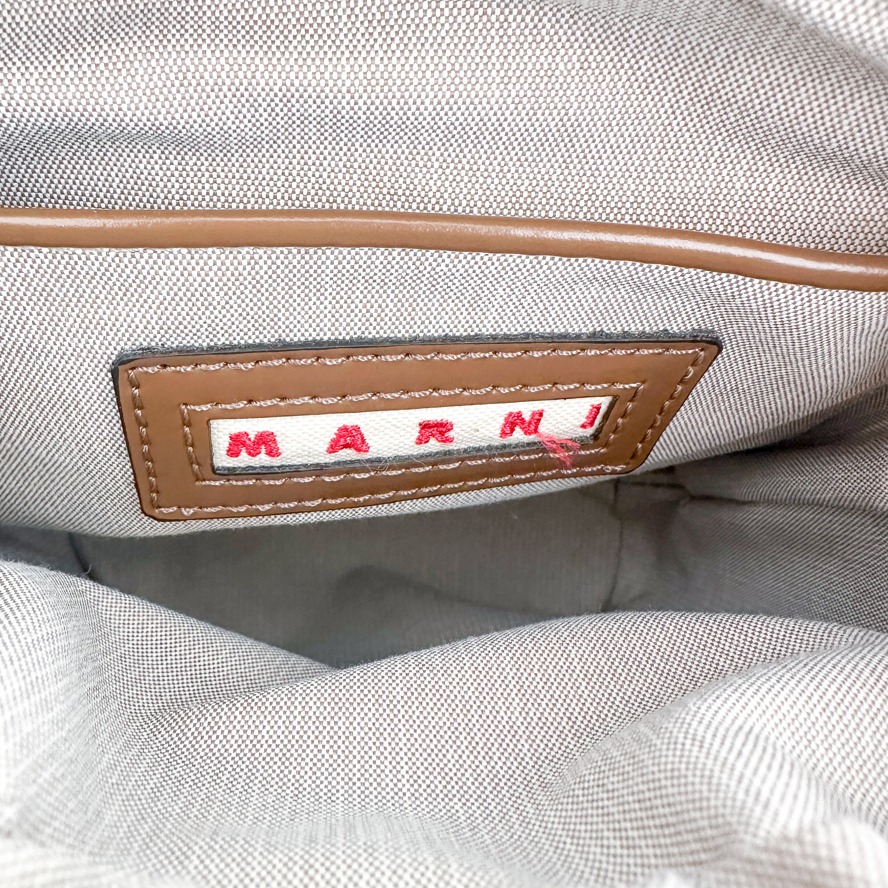 Marni Museo Mini Bag in White and Brown Leather RRP £850 | Preloved Authentic
