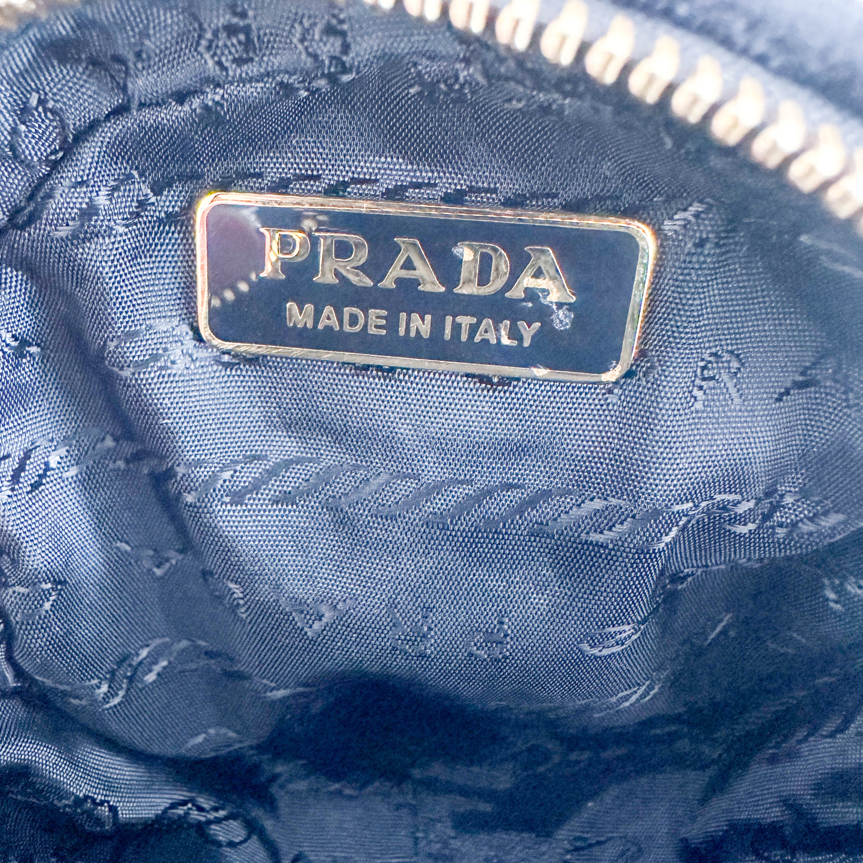Prada Black Velvet Floral Coin Purse Charm RRP £520 | Authentic Preloved