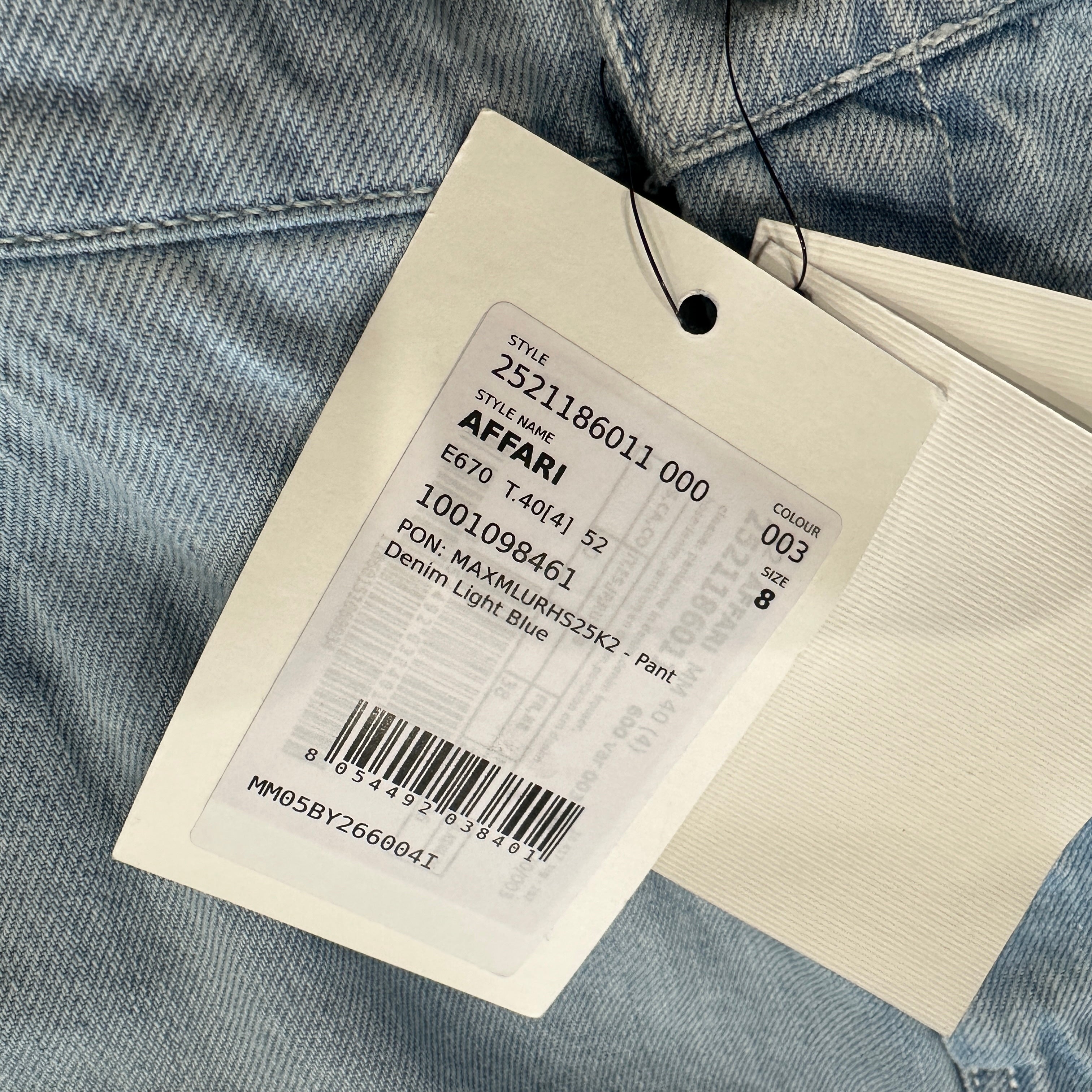 NEW Max Mara affair Light Blue Denim Jeans RRP £500 | Authentic Preloved