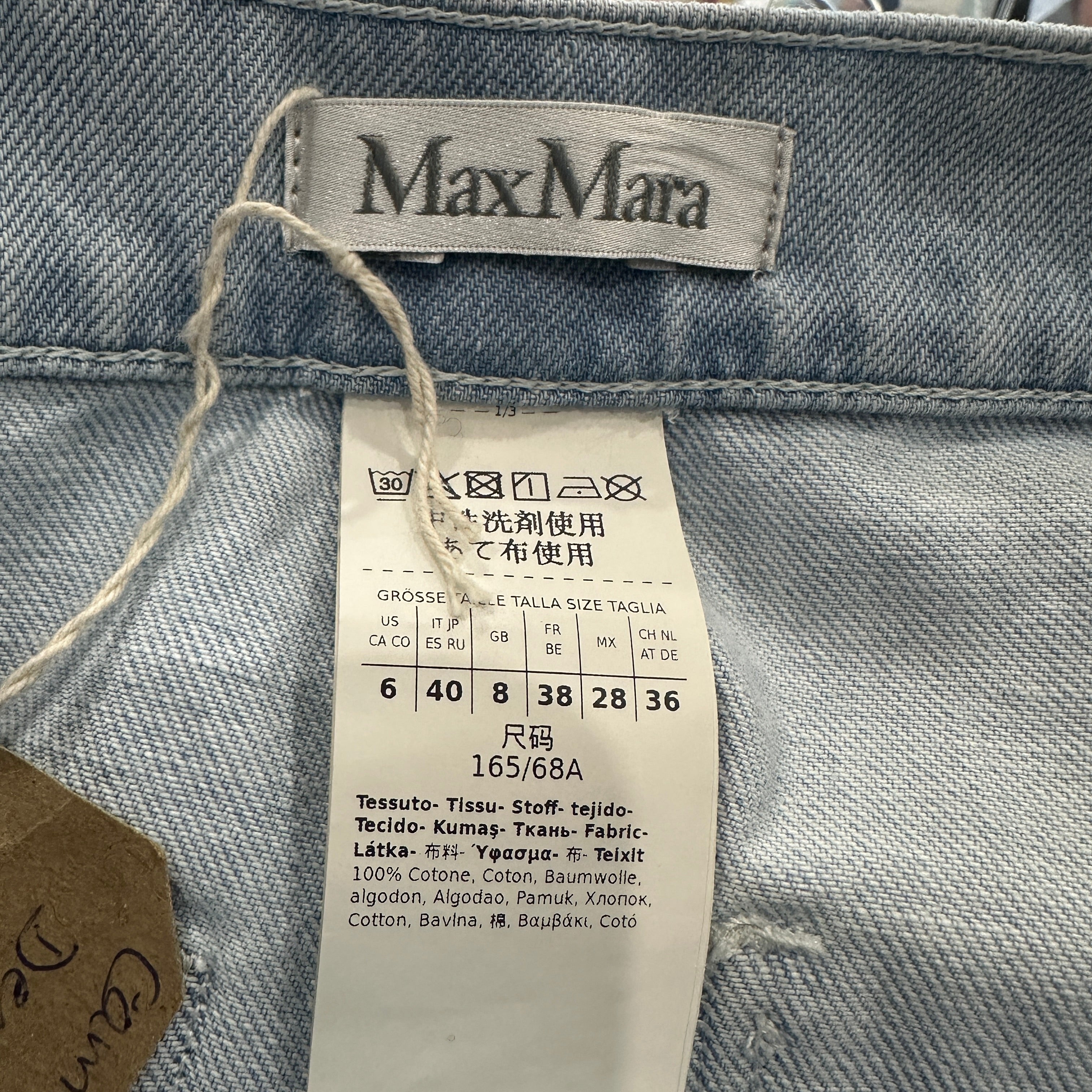 NEW Max Mara affair Light Blue Denim Jeans RRP £500 | Authentic Preloved
