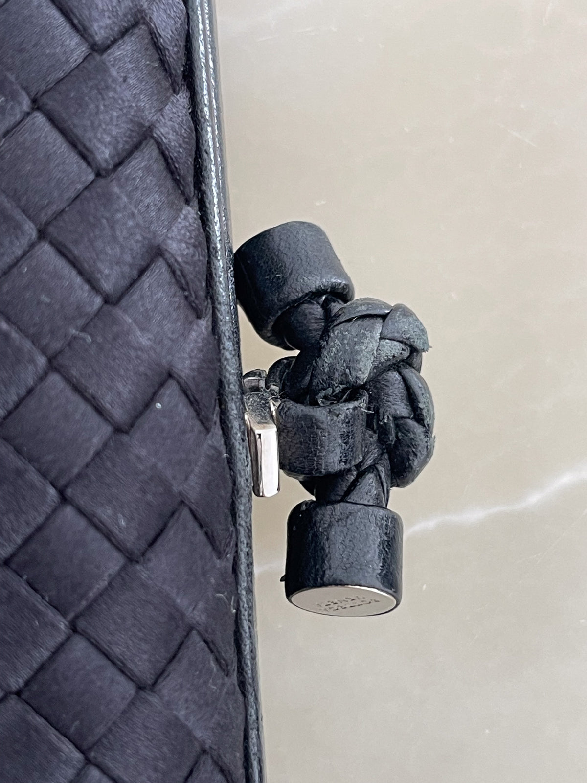 Bottega Veneta Black Intrecciato Knot Clutch (RRP £3370) | Authentic Preloved - Reloved Again