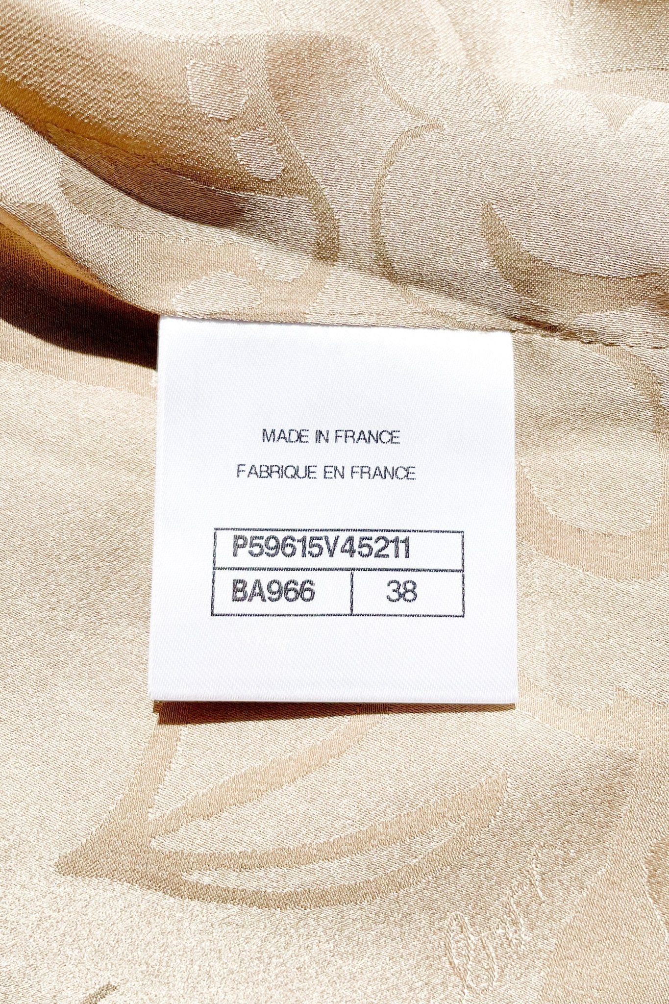 Chanel Beige Parka with Iconic Chain Belt twill RRP £3000 | Authentic Preloved - Reloved Again