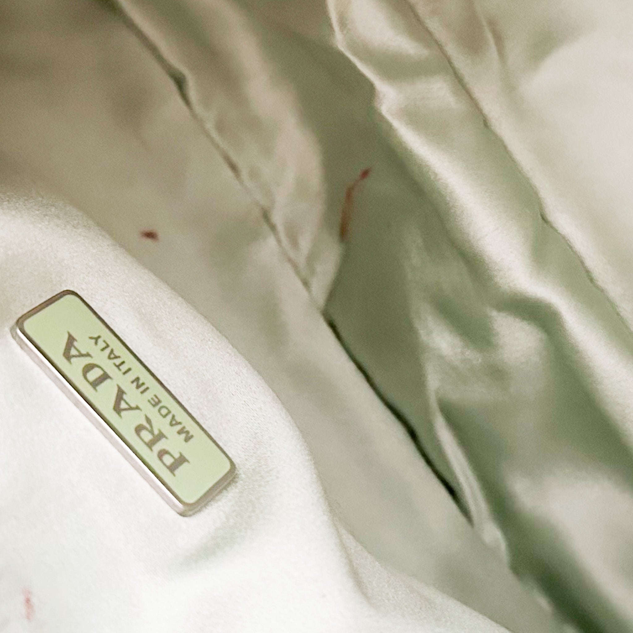 Prada Re - Edition 2000 Green Crystal Satin Bag RRP £1980 | Authentic Preloved - Reloved Again