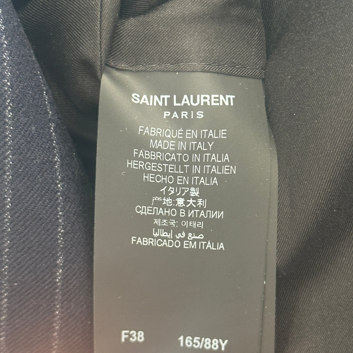 Saint Laurent Double Breasted Pinstripe Navy Blazer RRP £2,300 | Authentic Preloved [final sale]