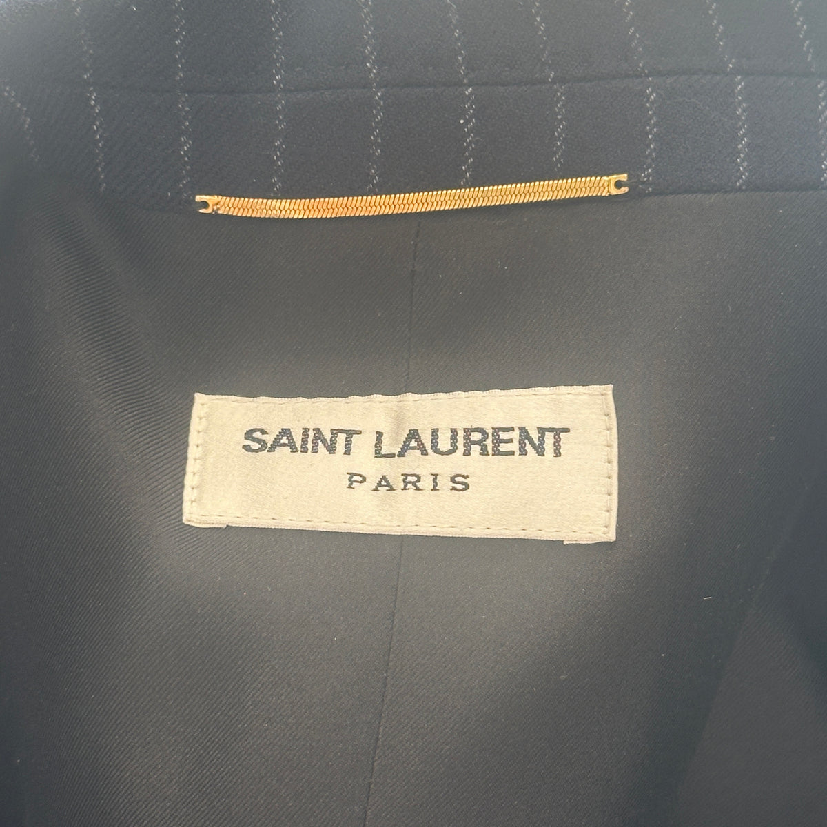 Saint Laurent Double Breasted Pinstripe Navy Blazer RRP £2,300 | Authentic Preloved [final sale]