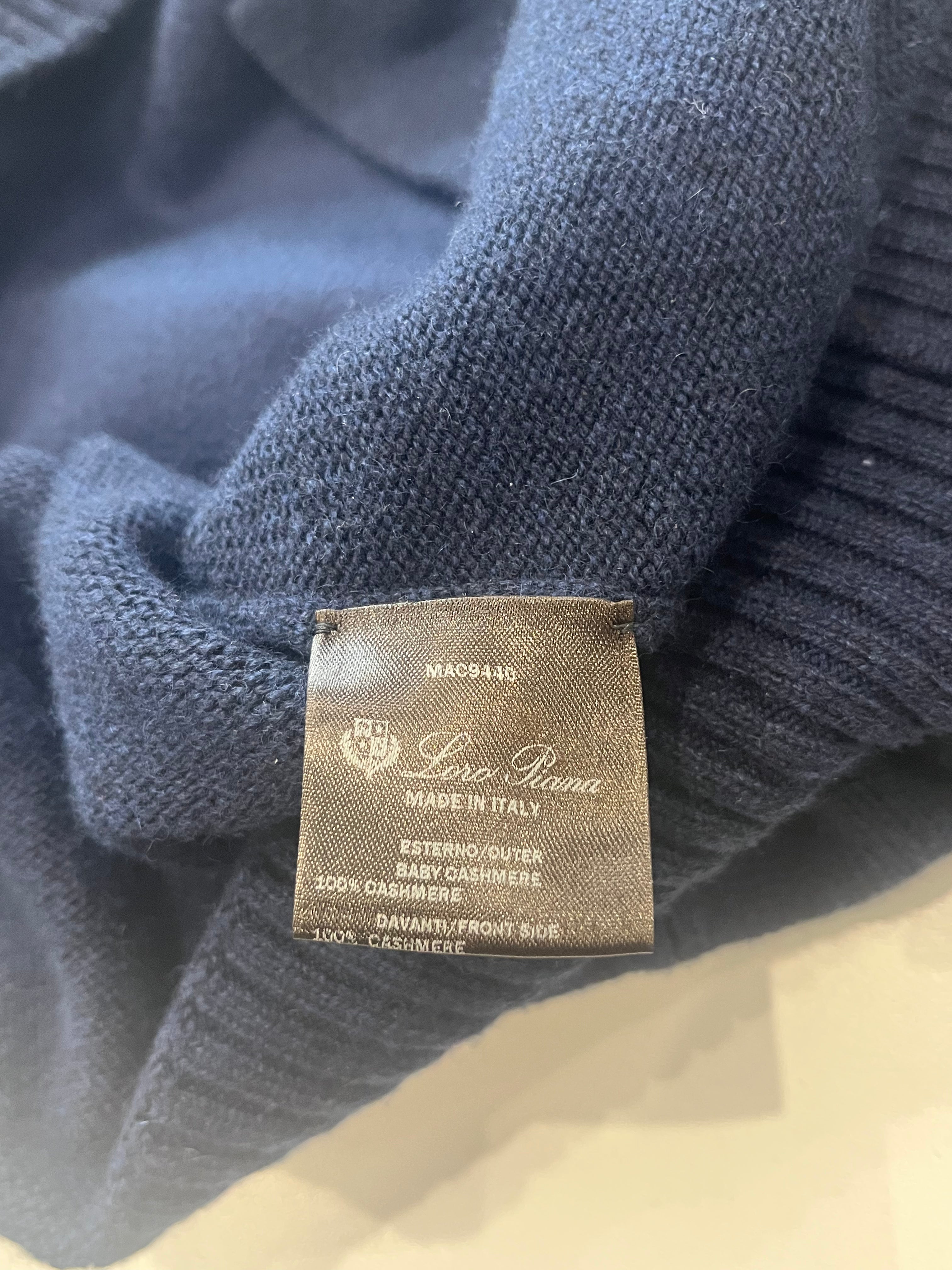 Loro Piana Crewneck Sweater Navy (RRP £1525) | Authentic Preloved