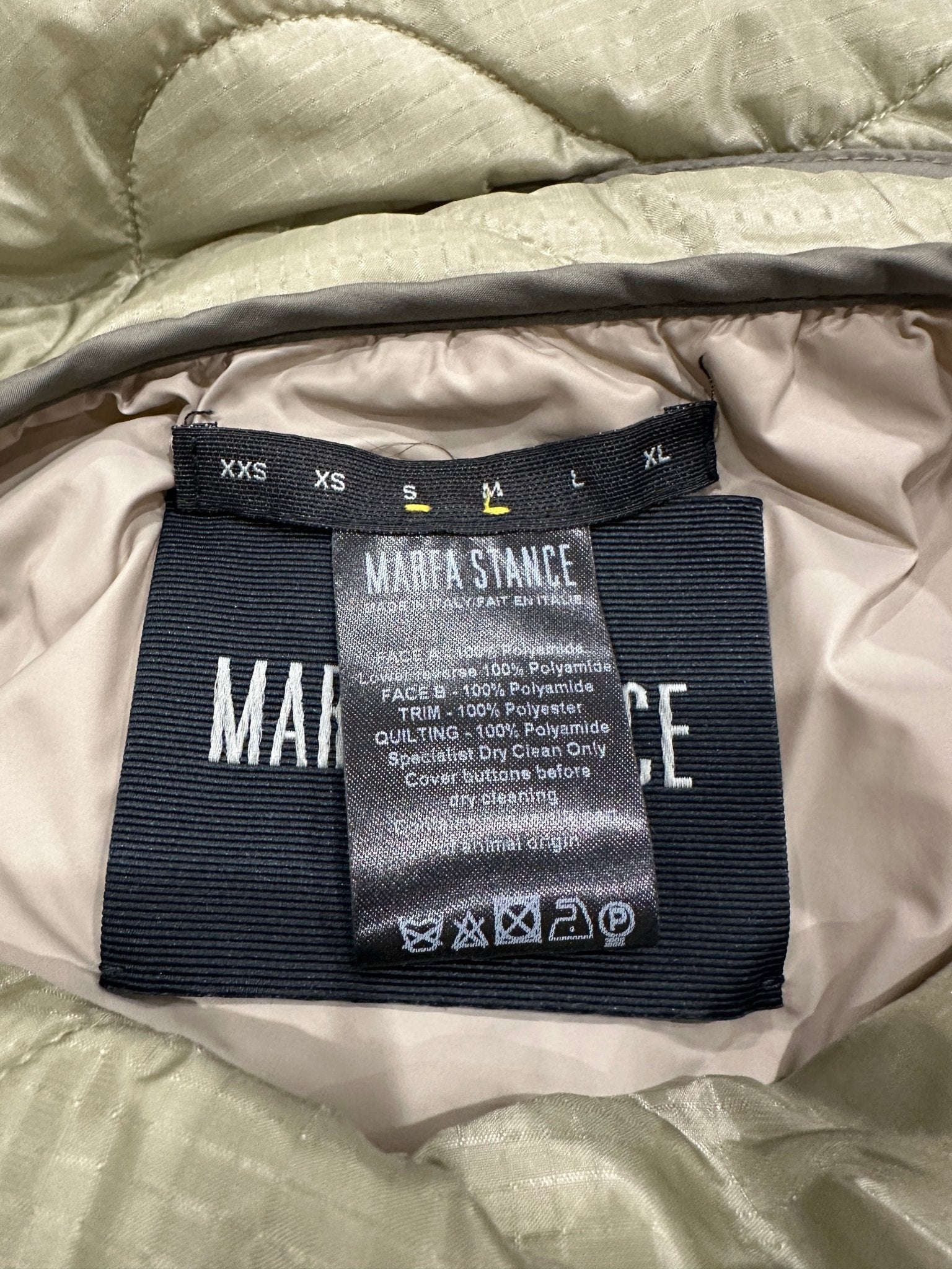 CURRENT SEASON Marfa Stance White and Stone Parachute Quilted Parka RRP £1195 | Authentic Preloved - Reloved Again