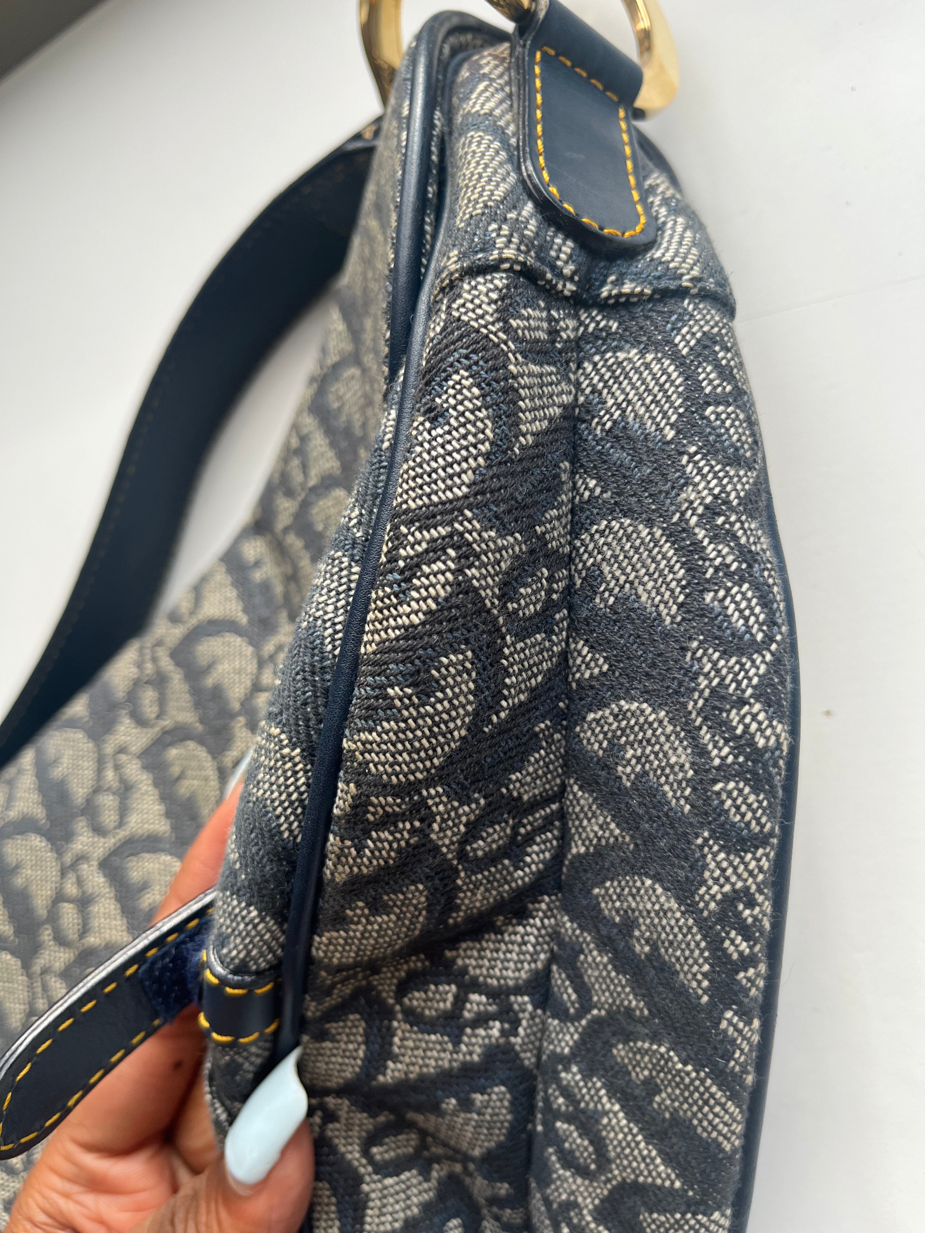 Christian Dior Oblique Jacquard Saddle Bag (RRP £2700) | Authentic Preloved