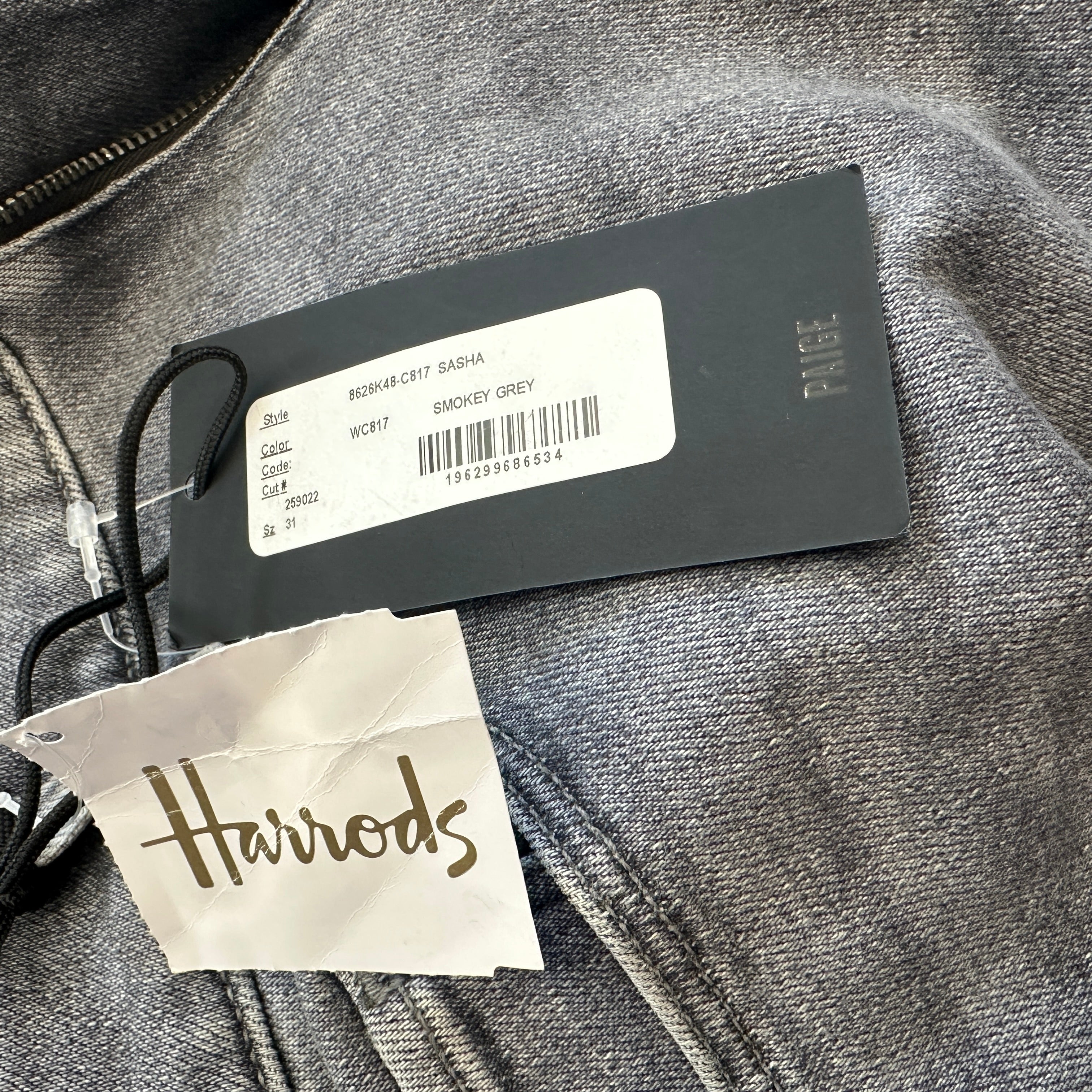 NEW PAIGE Sasha High-Rise Wide-Leg Jeans in Smokey Grey (RRP £290) | Authentic Preloved FINAL SALE