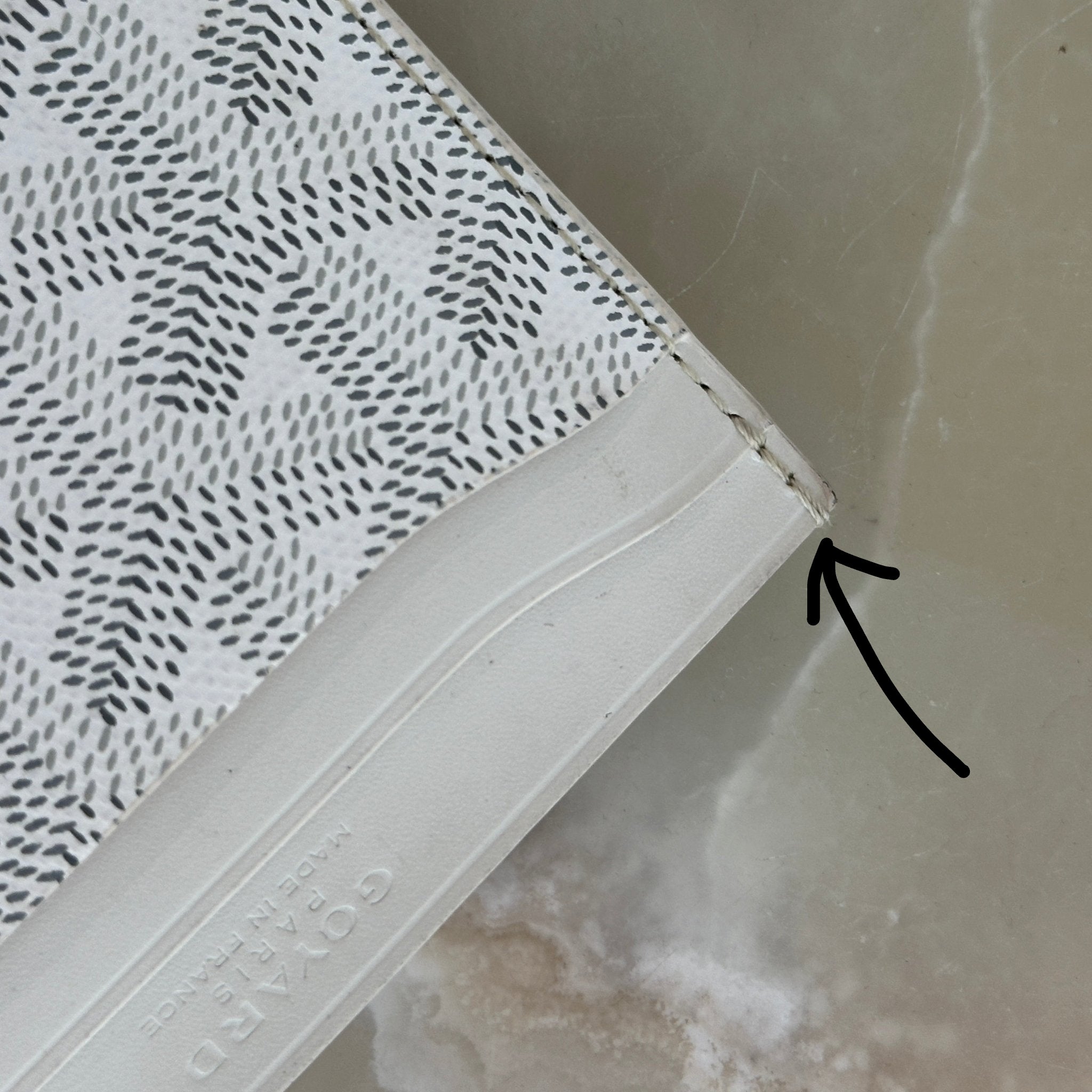 Goyard Saint-Sulpice Card Wallet in White Goyardine Canvas (RRP £400) | Authentic Preloved - Reloved Again