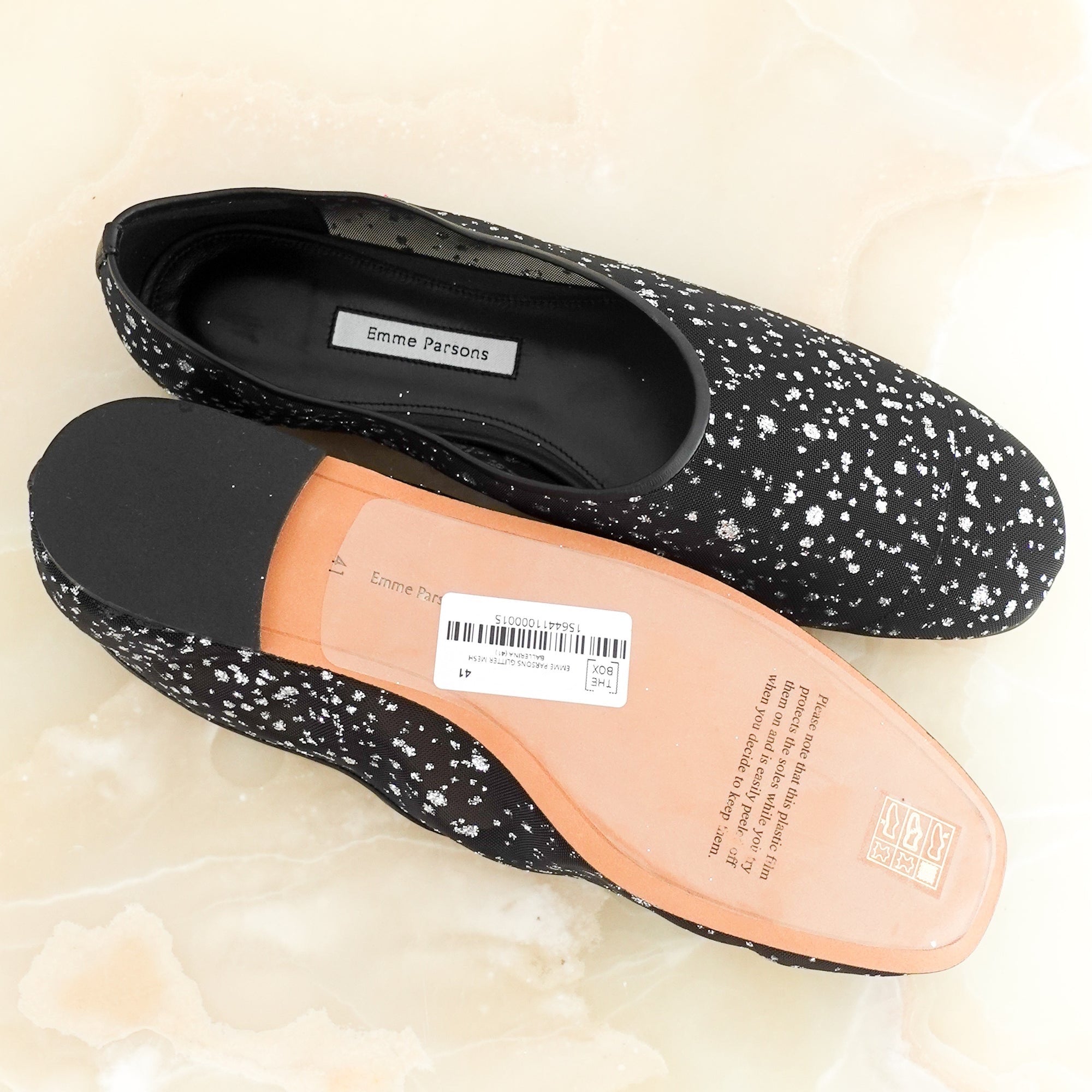 High throat ballet crystal ballet flats RRP £400