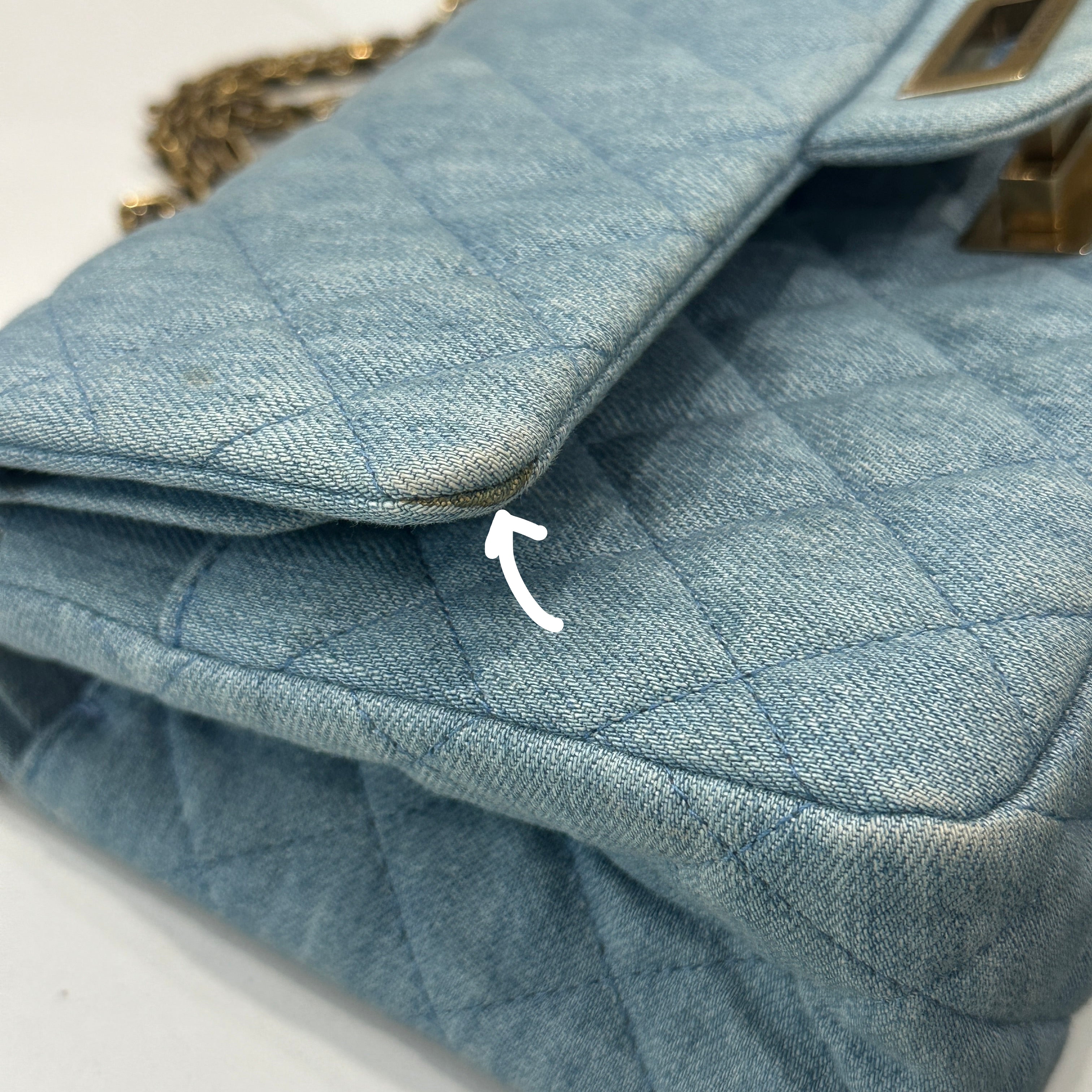 Chanel Light Blue Denim 2.55 Double Flap Bag RRP £9,333 | Authentic Preloved