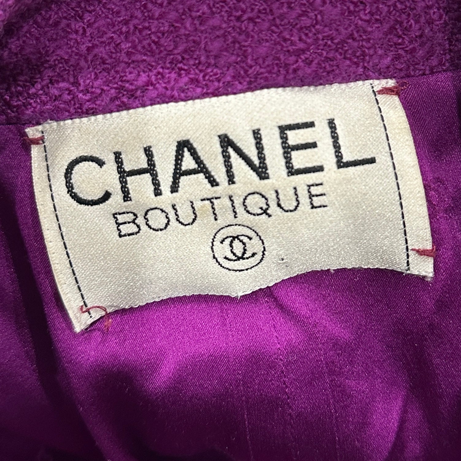 Chanel Purple Bouclé Suit – 1995 Karl Lagerfeld Era RRP £4000 | Authentic Preloved - Reloved Again