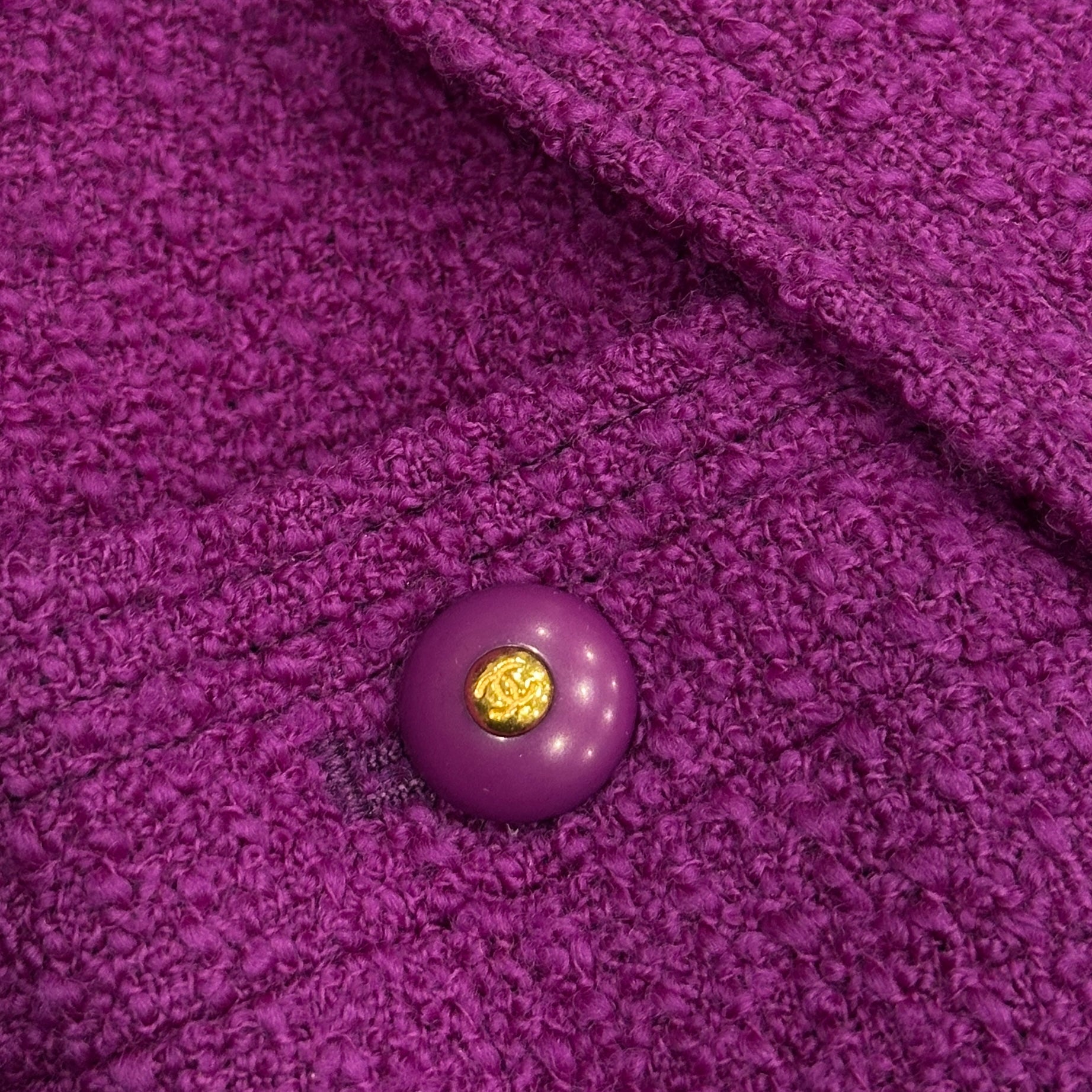 Chanel Purple Bouclé Suit – 1995 Karl Lagerfeld Era RRP £4000 | Authentic Preloved - Reloved Again