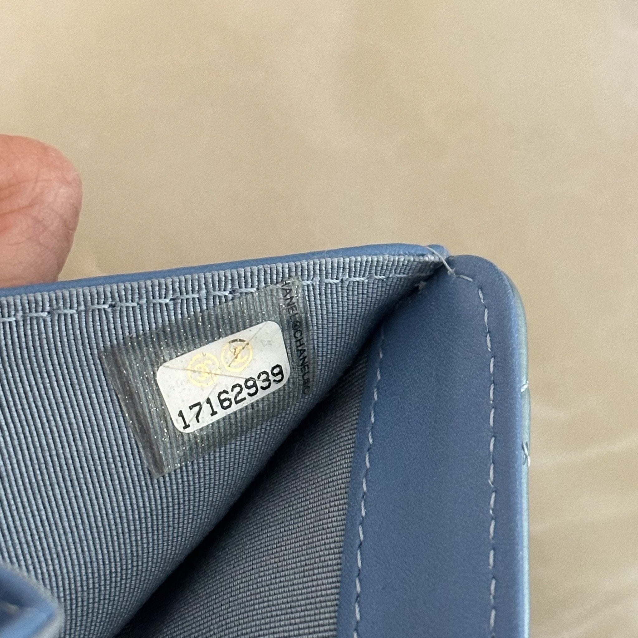 Chanel Patent Wallet in Light Blue RRP £1000 | Authentic Preloved