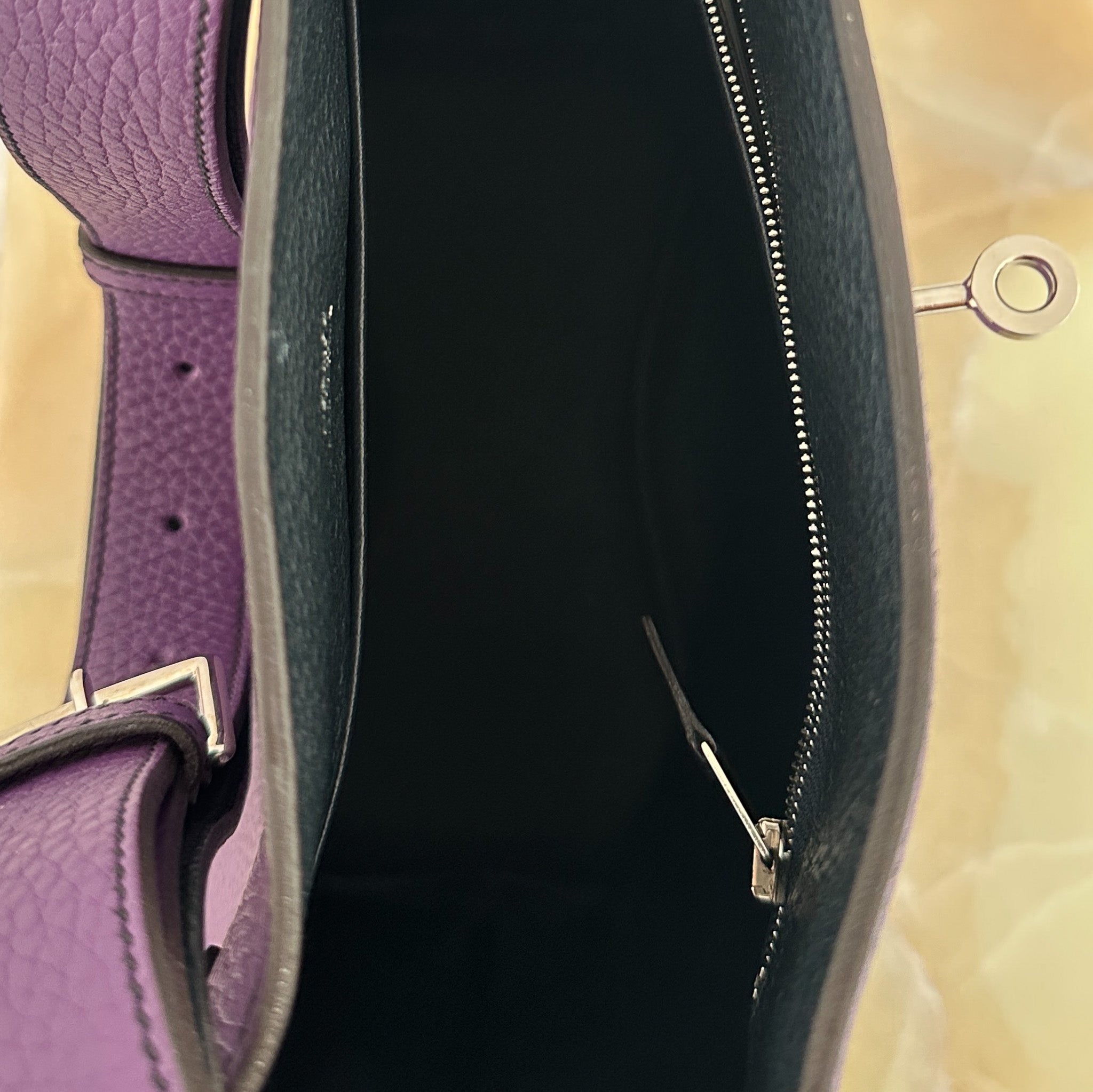 Hermès So Kelly 28 Togo Ultra Violet Verso | Authentic Preloved - Reloved Again