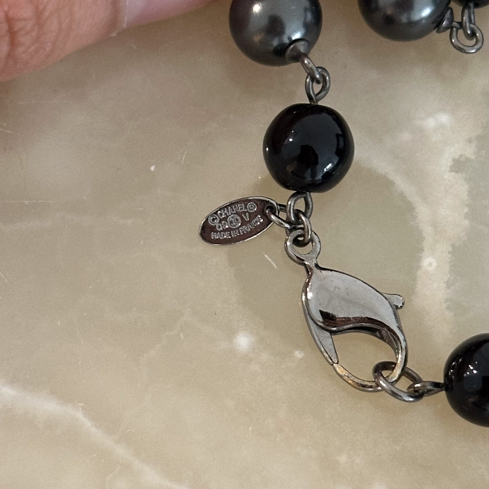 Chanel Long  Dark Pearl Necklace RRP £1200 | Authentic Preloved FINAL SALE