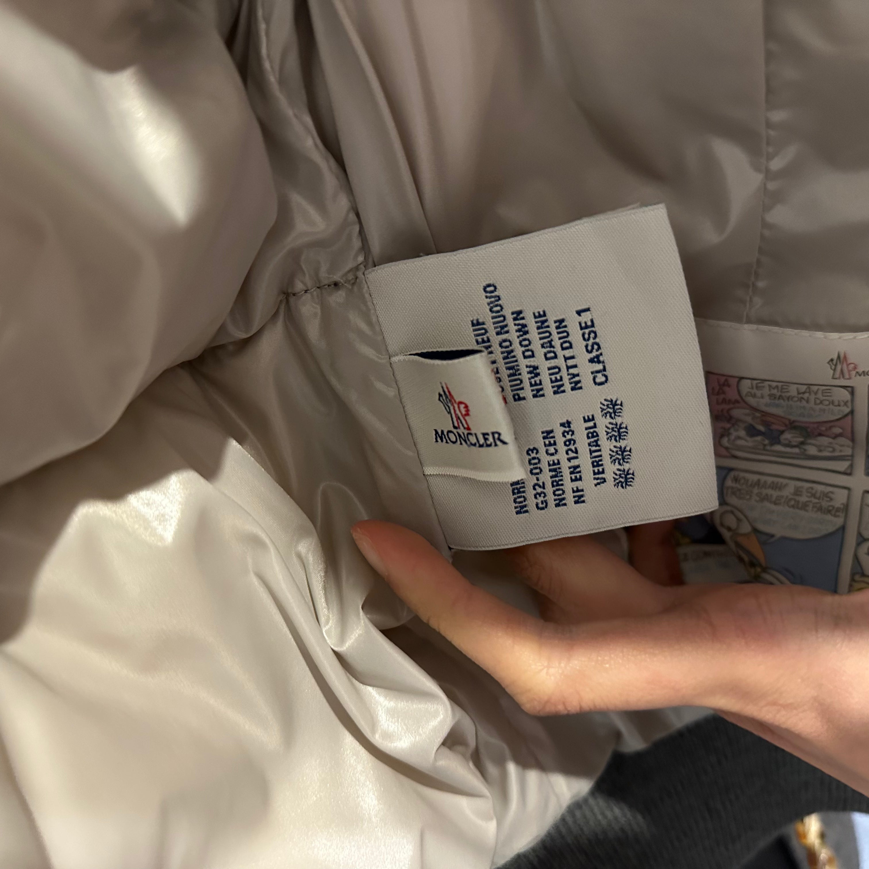 Moncler Grey Padded Sleeveless Gilet with Fur Hood RRP £1000 | Authentic Preloved