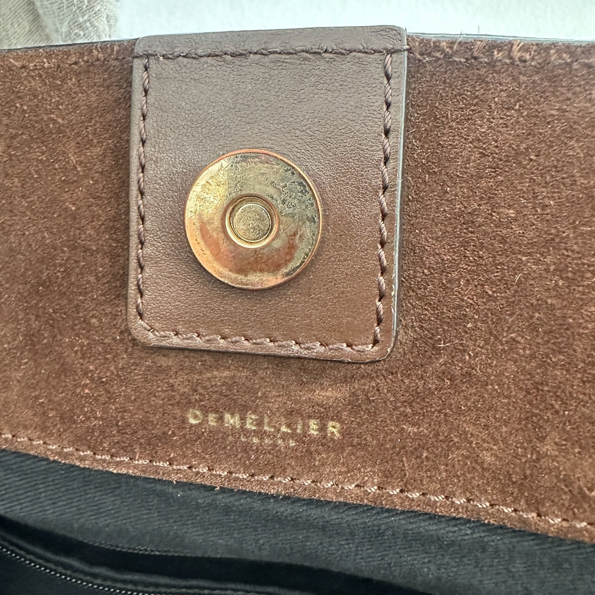 CURRENT SEASON Demellier The New York Bag in Brown Suede (RRP £550) | Authentic Preloved - Reloved Again